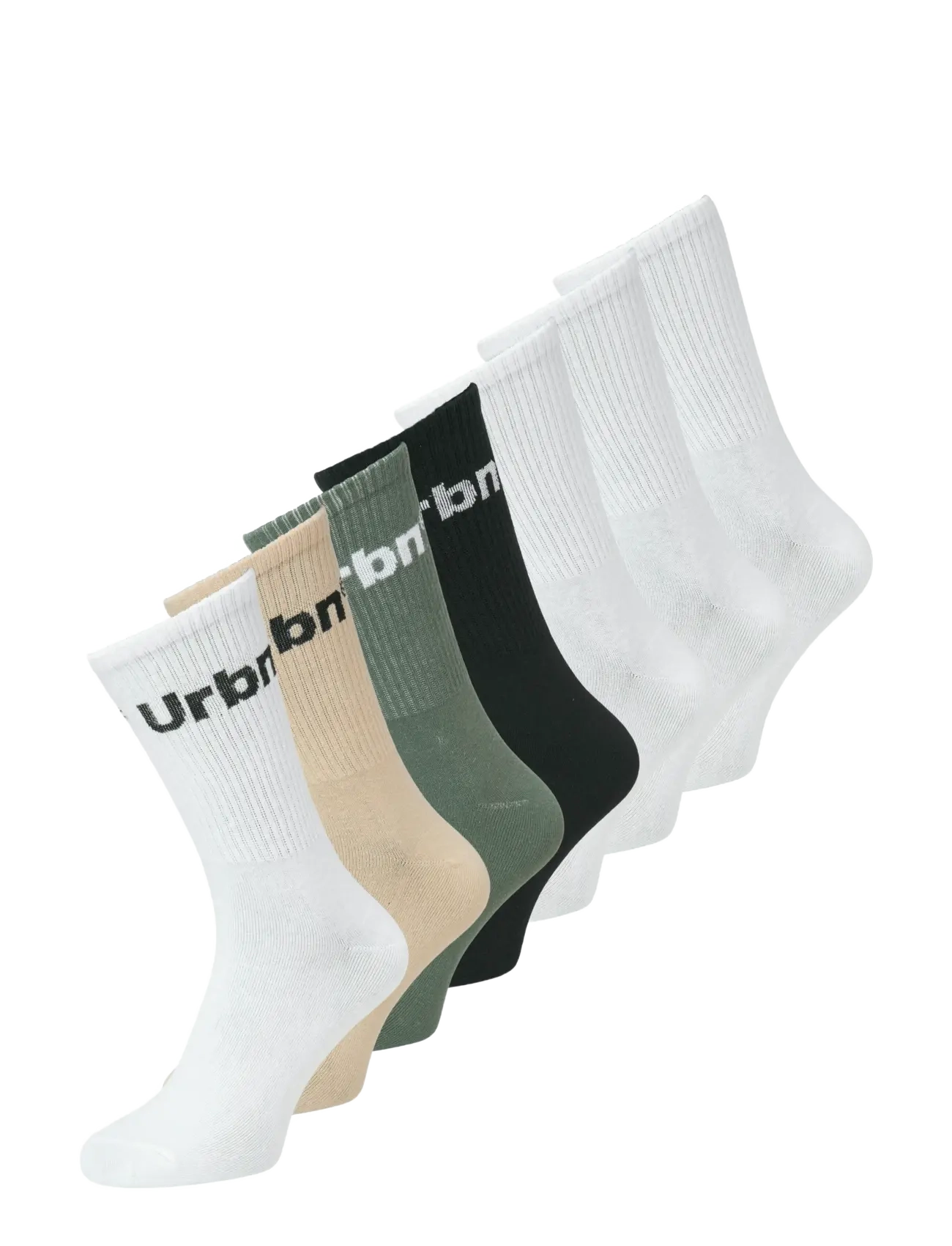 Jack & Jones JACURBN TENNIS SOCKS 7 PACK SN - Lange strømper - WHITE / white