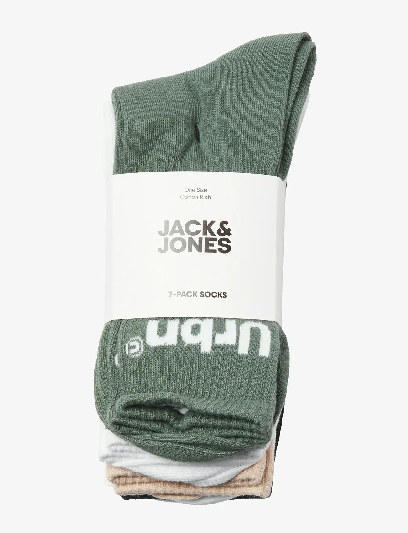 Jack & Jones - JACURBN TENNIS SOCKS 7 PACK SN - klassikalised sokid - white - 2