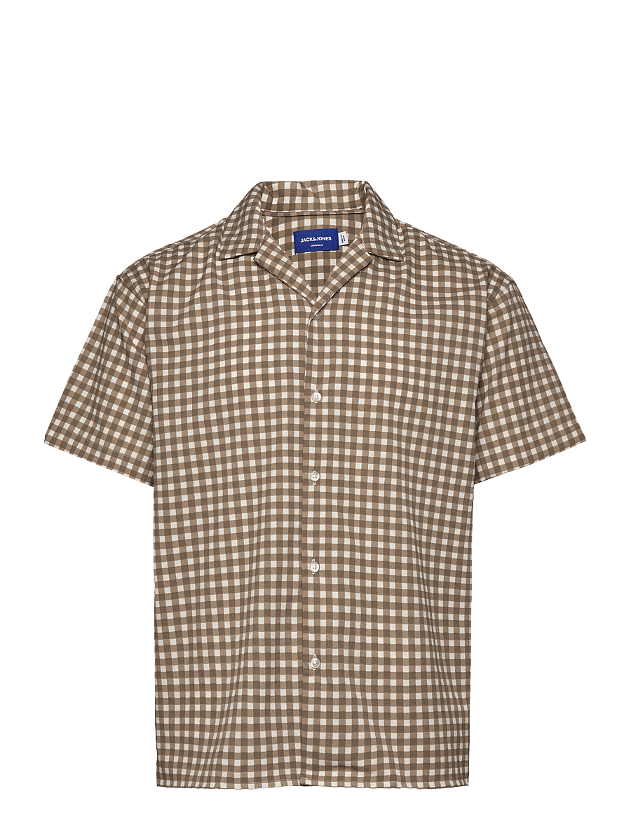 Jack & Jones - JORJEFF JACQUARD SHIRT SS LN STYD24 - kortærmede skjorter - cloud dancer - 0