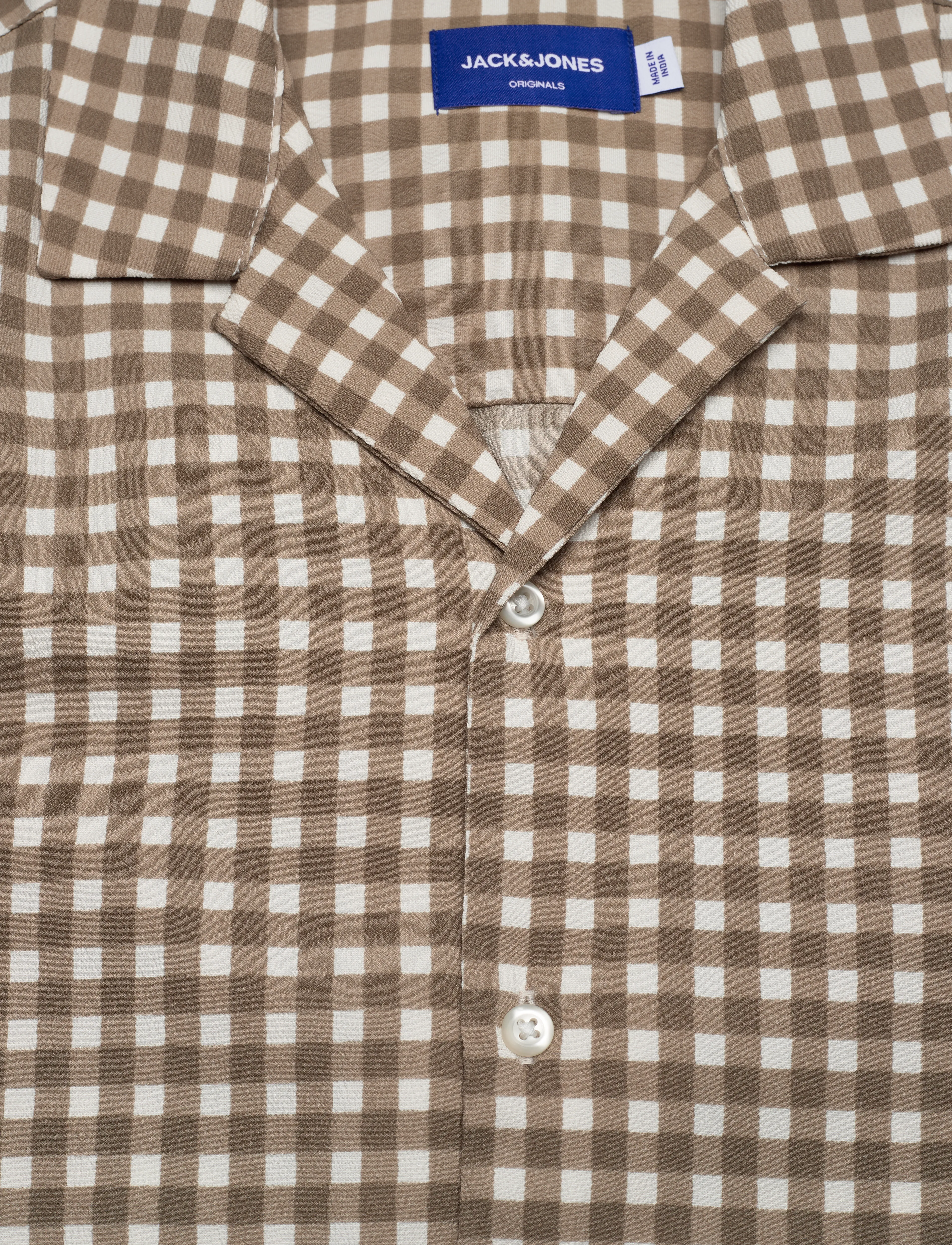 Jack & Jones - JORJEFF JACQUARD SHIRT SS LN STYD24 - kortærmede skjorter - cloud dancer - 2
