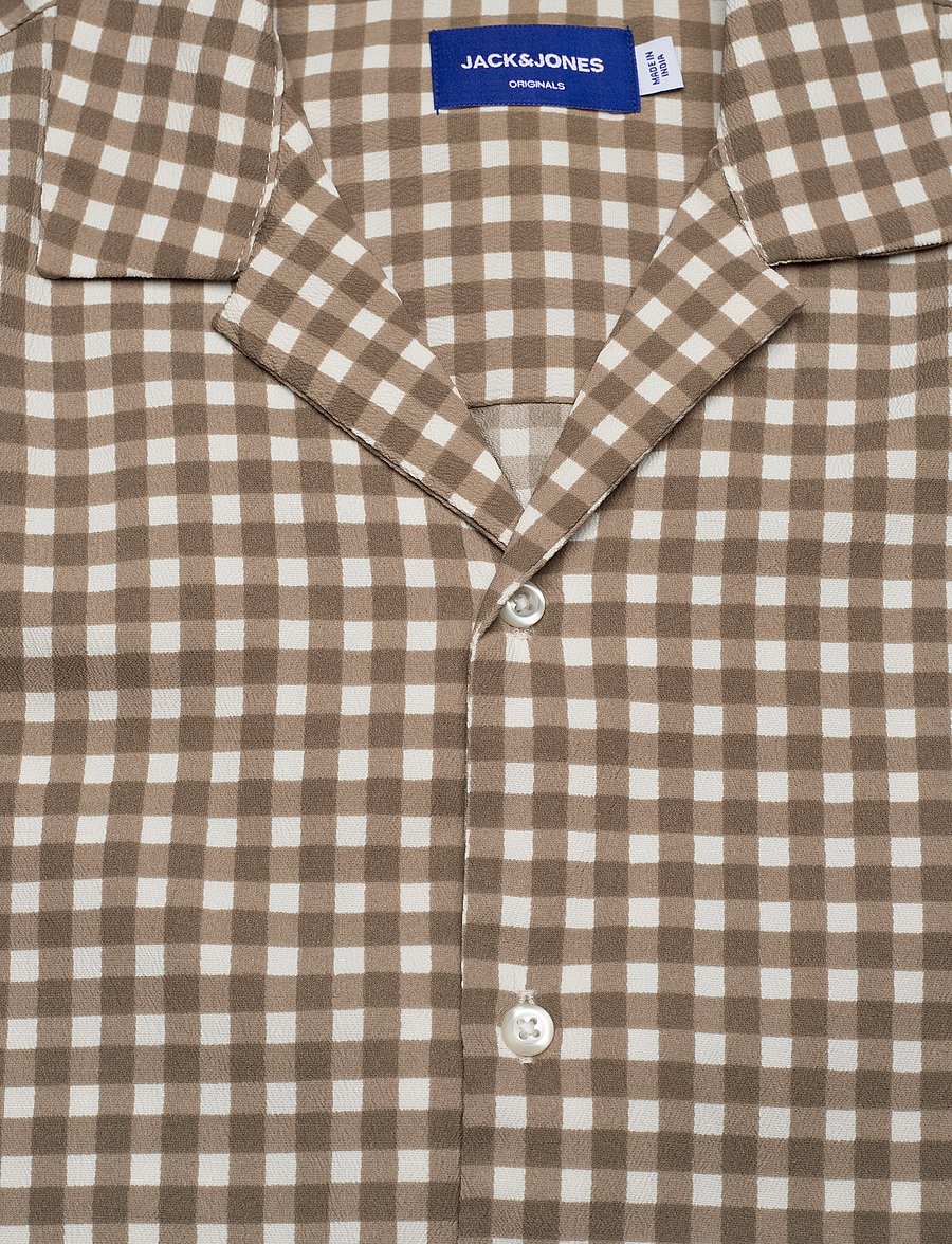 Jack & Jones - JORJEFF JACQUARD SHIRT SS LN STYD24 - kortærmede skjorter - cloud dancer - 2