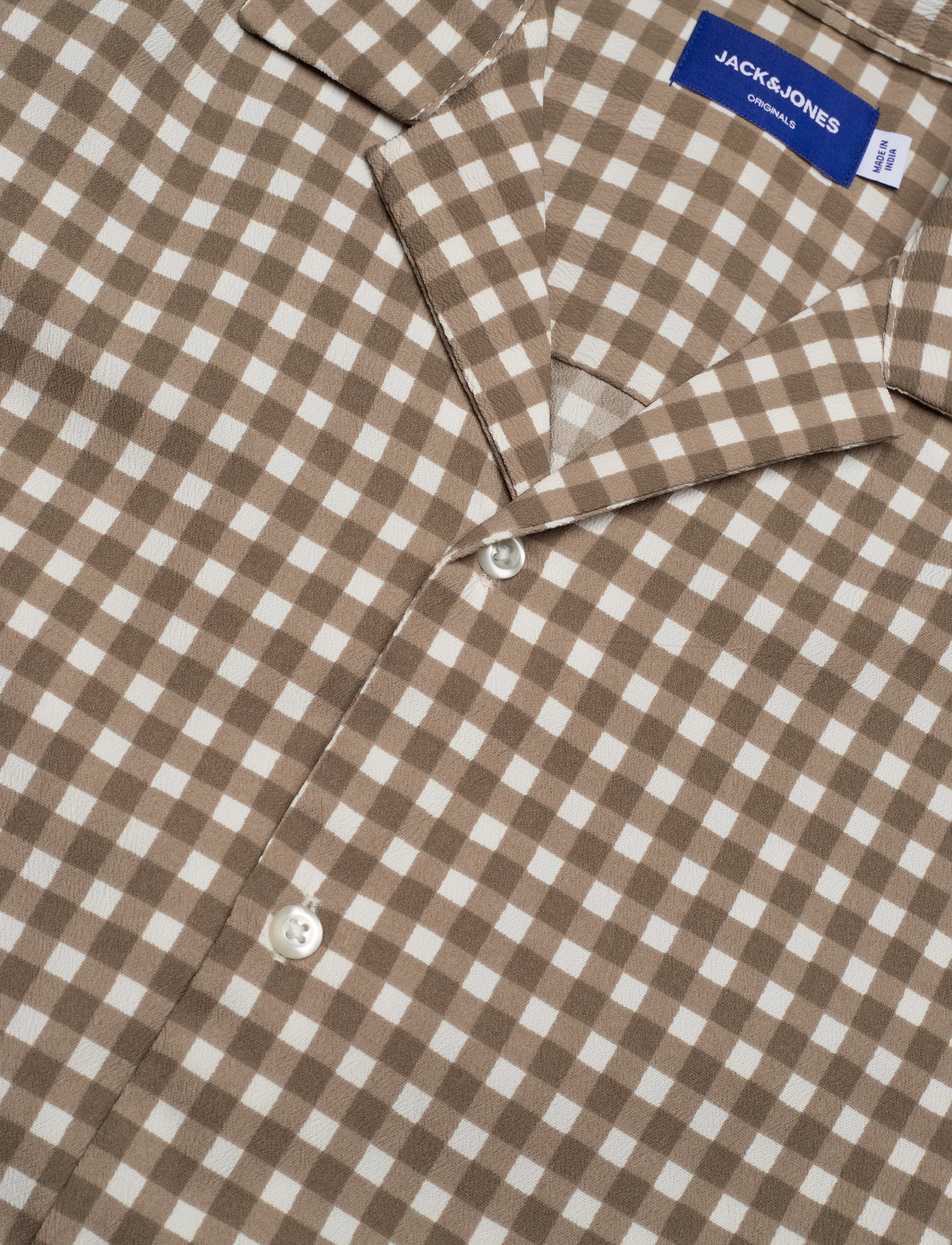 Jack & Jones - JORJEFF JACQUARD SHIRT SS LN STYD24 - kortærmede skjorter - cloud dancer - 3