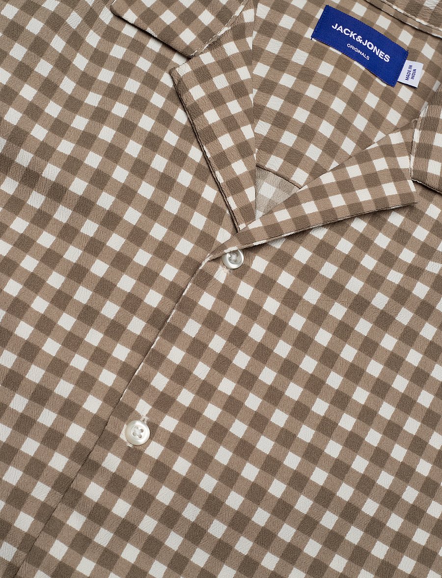 Jack & Jones - JORJEFF JACQUARD SHIRT SS LN STYD24 - kortærmede skjorter - cloud dancer - 3