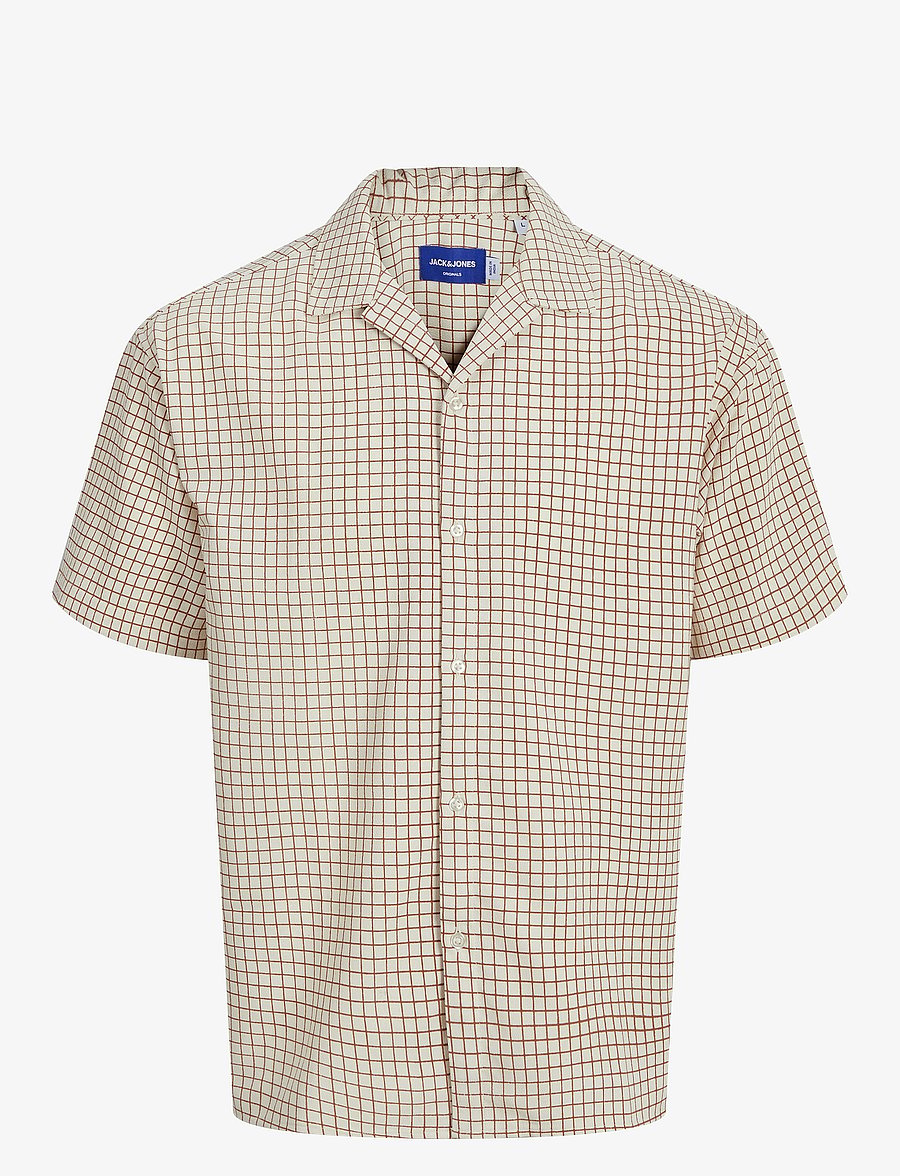 Jack & Jones - JORJEFF JACQUARD SHIRT SS LN STYD24 - overhemden met korte mouw - moonbeam - 1