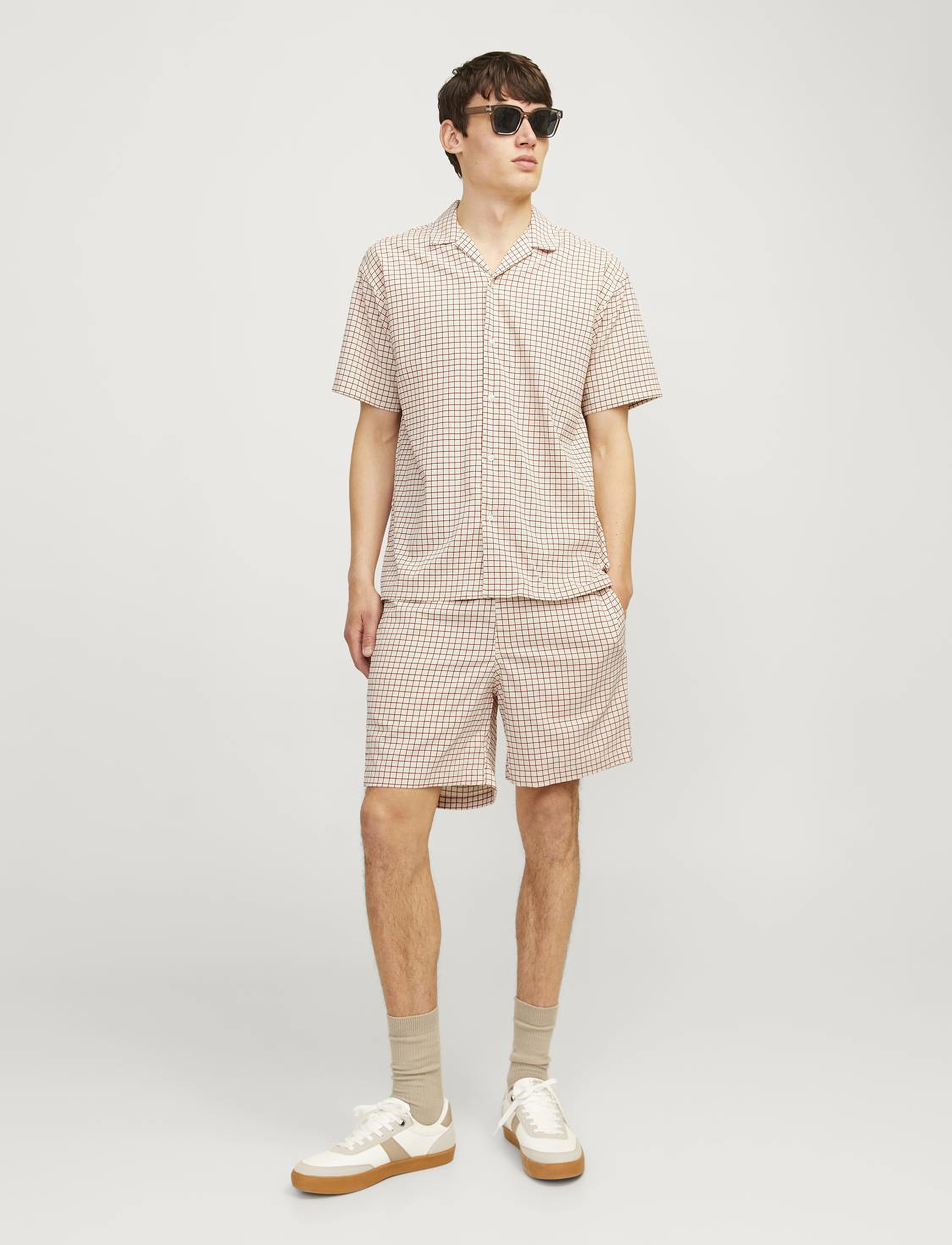 Jack & Jones - JORJEFF JACQUARD SHIRT SS LN STYD24 - overhemden met korte mouw - moonbeam - 3