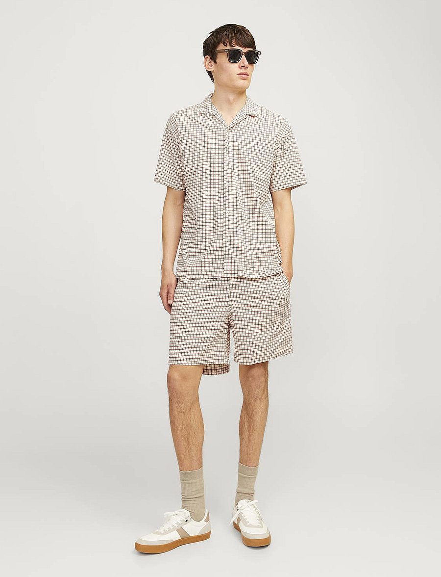Jack & Jones - JORJEFF JACQUARD SHIRT SS LN STYD24 - overhemden met korte mouw - moonbeam - 3