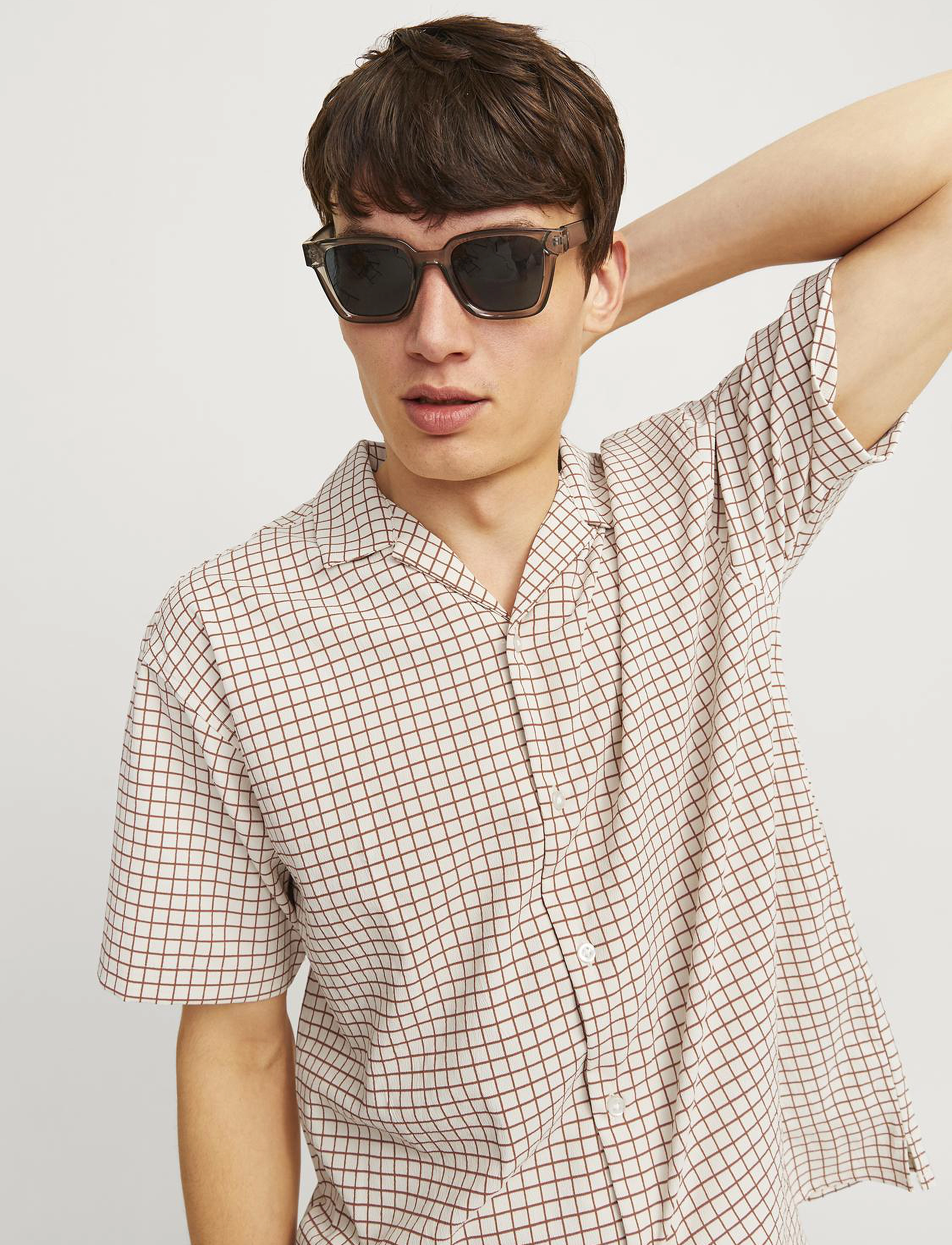 Jack & Jones - JORJEFF JACQUARD SHIRT SS LN STYD24 - overhemden met korte mouw - moonbeam - 4