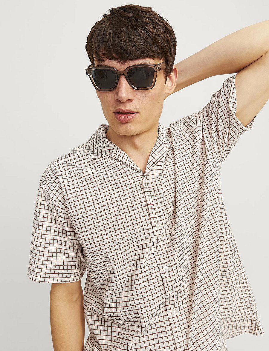 Jack & Jones - JORJEFF JACQUARD SHIRT SS LN STYD24 - overhemden met korte mouw - moonbeam - 4
