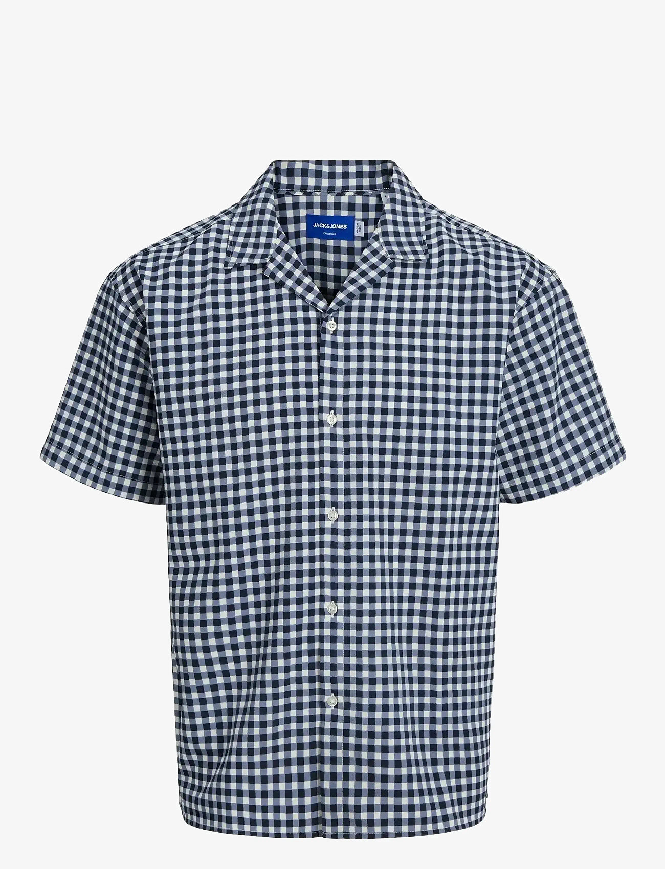 Jack & Jones - JORJEFF JACQUARD SHIRT SS LN STYD24 - kortärmade skjortor - sky captain - 0