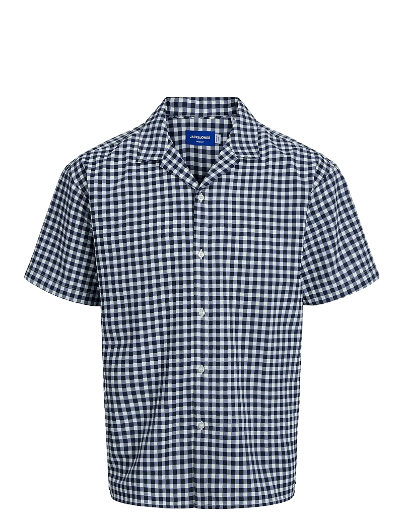 Jack & Jones - JORJEFF JACQUARD SHIRT SS LN STYD24 - kortärmade skjortor - sky captain - 0