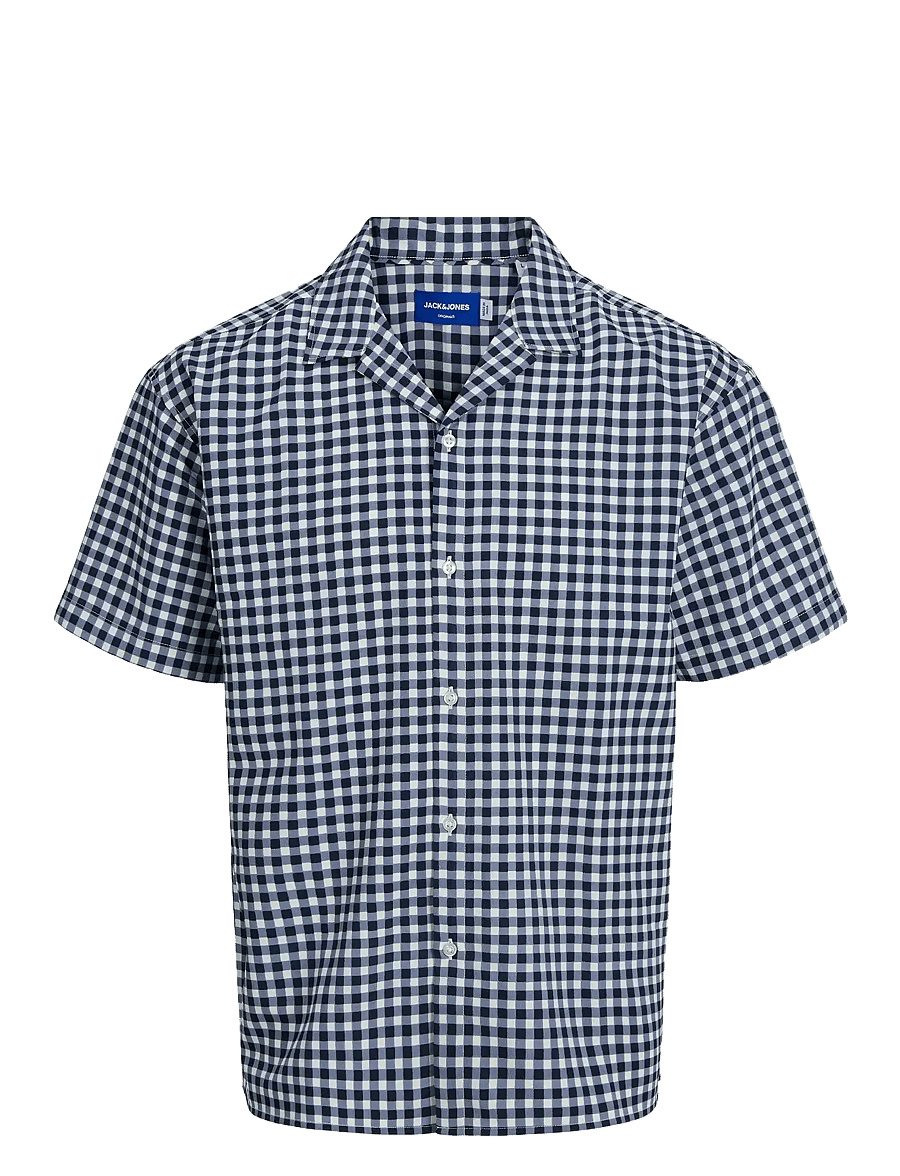 Jack & Jones - JORJEFF JACQUARD SHIRT SS LN STYD24 - overhemden met korte mouw - sky captain - 0