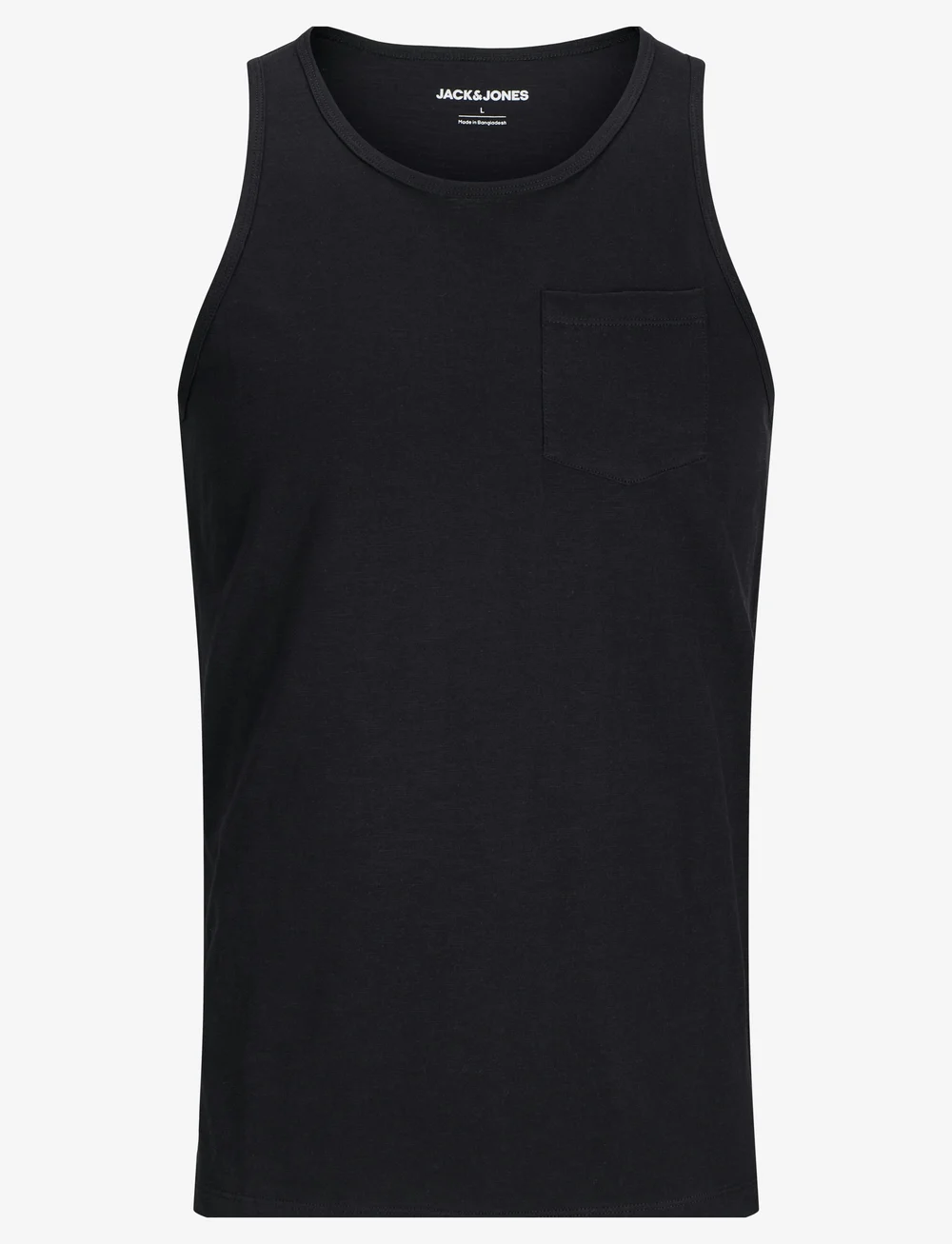 Jack & Jones - JJJAKE TAMPA POCKET SLUB TANKTOP - tanktops - black - 1