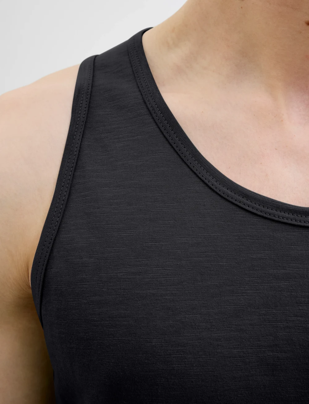 Jack & Jones - JJJAKE TAMPA POCKET SLUB TANKTOP - tanktops - black - 4