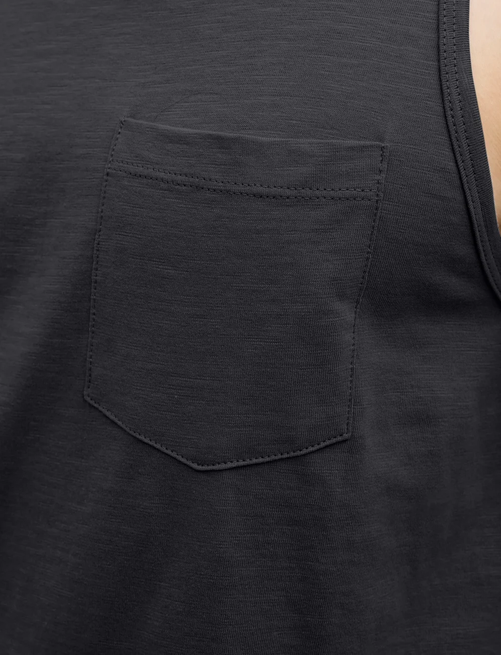 Jack & Jones - JJJAKE TAMPA POCKET SLUB TANKTOP - tanktops - black - 5