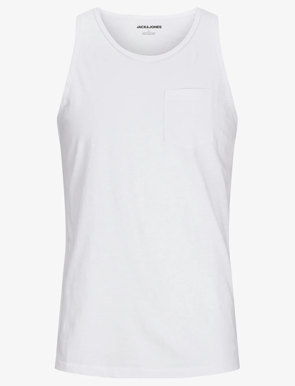 Jack & Jones - JJJAKE TAMPA POCKET SLUB TANKTOP - tanktops - white - 1