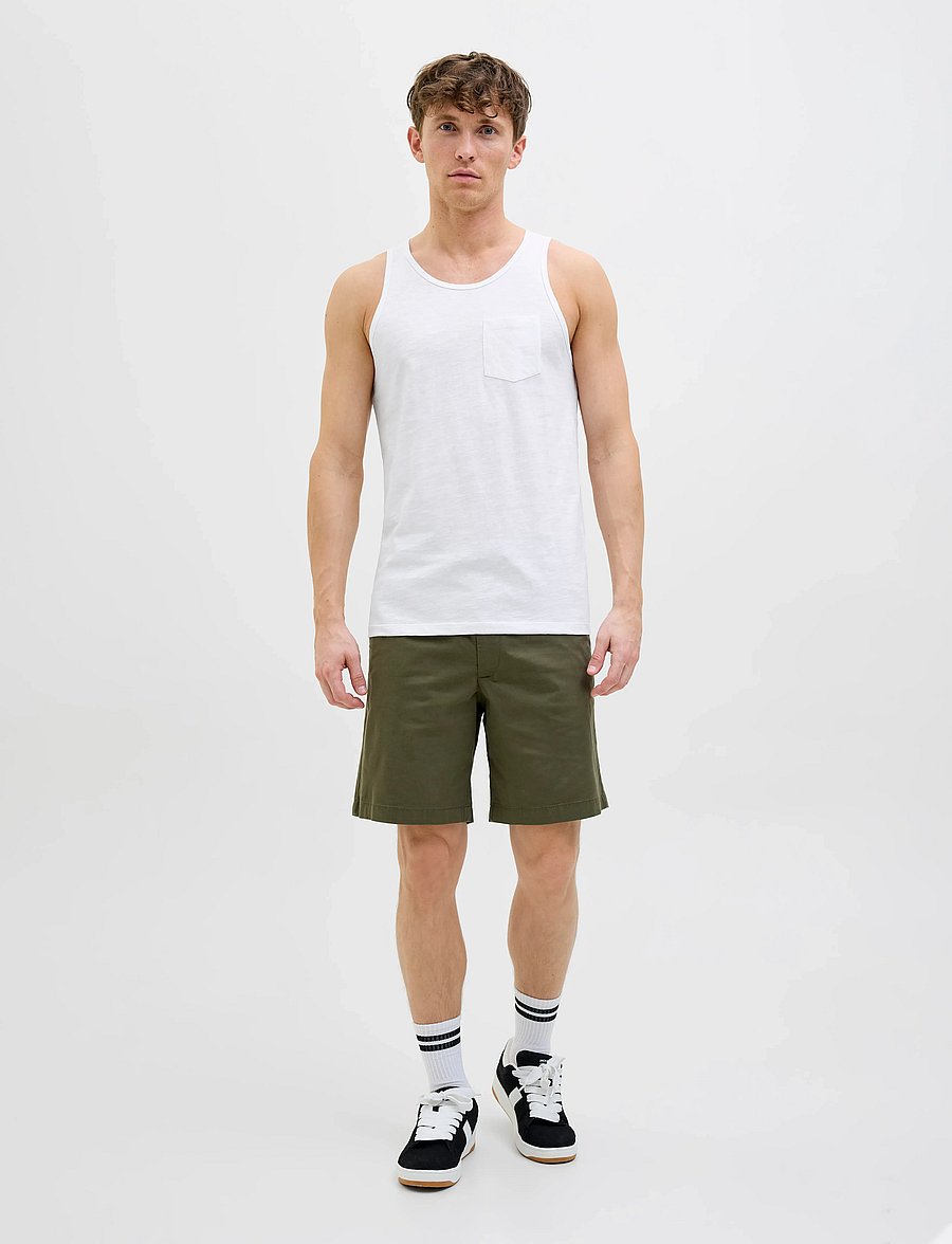 Jack & Jones - JJJAKE TAMPA POCKET SLUB TANKTOP - white - 0