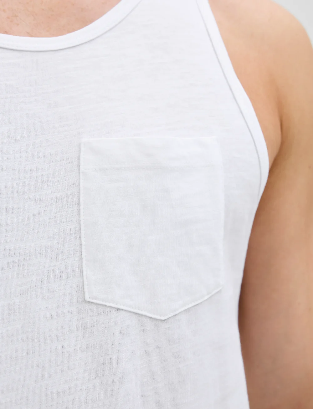 Jack & Jones - JJJAKE TAMPA POCKET SLUB TANKTOP - tanktops - white - 3