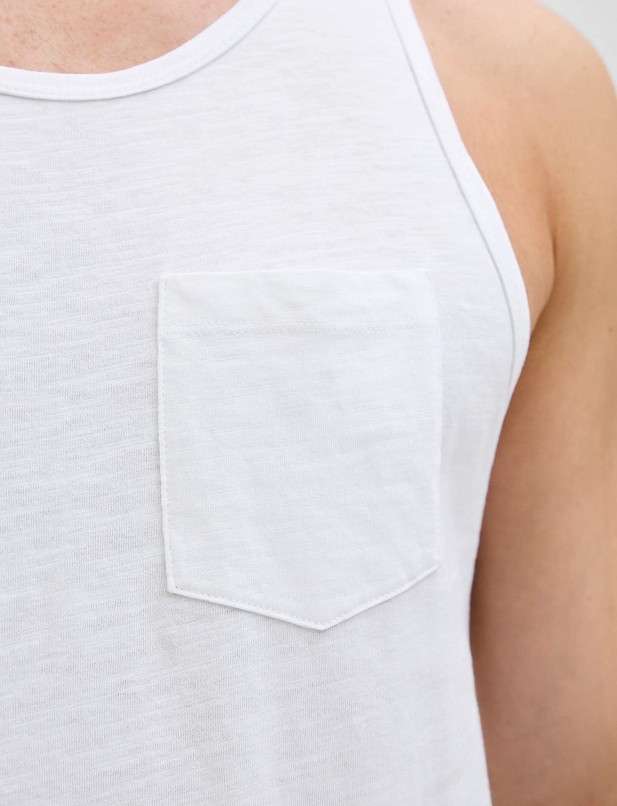 Jack & Jones - JJJAKE TAMPA POCKET SLUB TANKTOP - white - 3