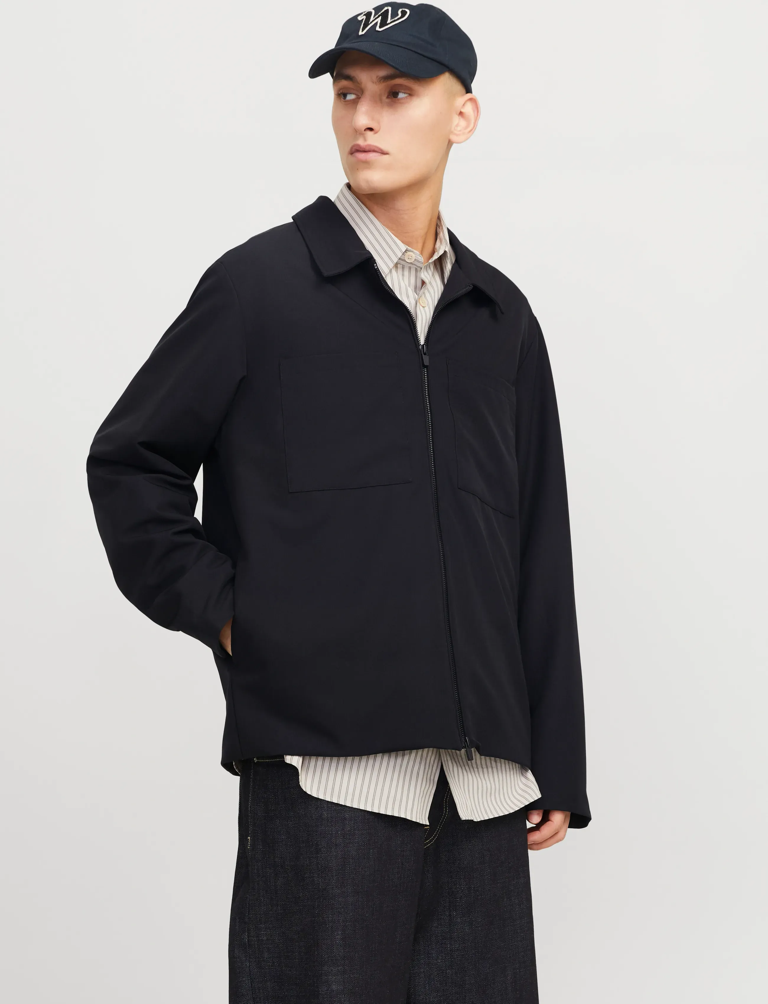 Jack & Jones Jjeperfect Shacket Sn, Mænd, Shacket, Sort, Str: M