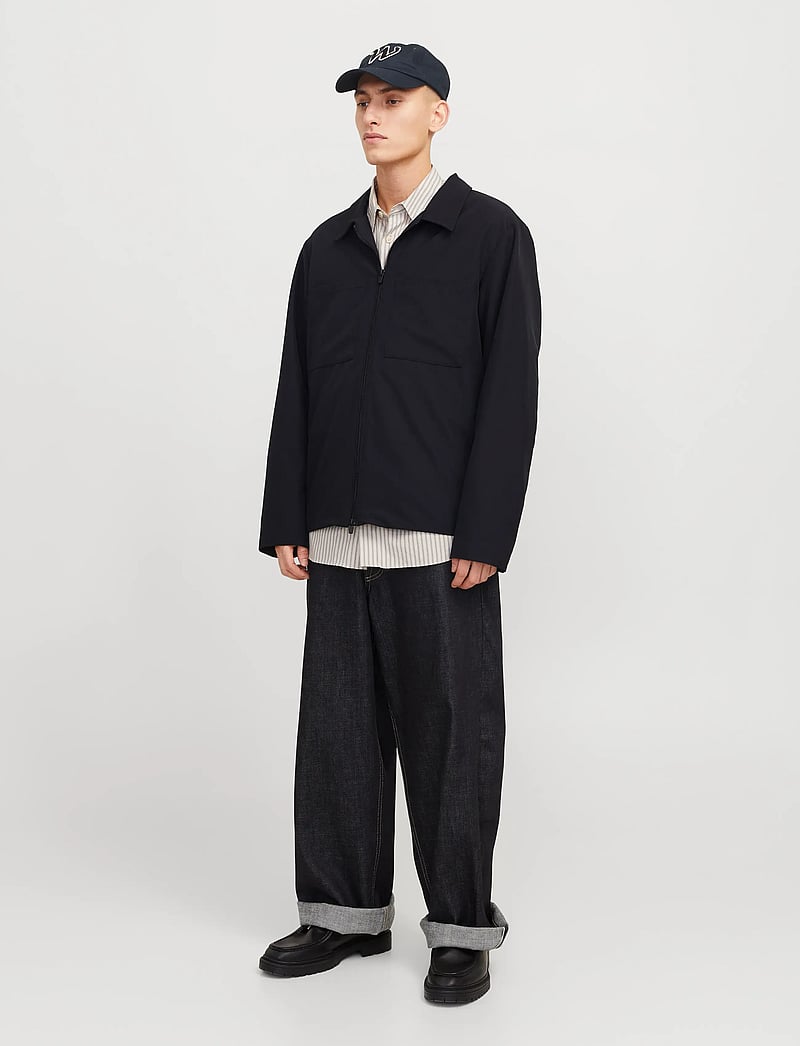 Jack & Jones - JJEPERFECT SHACKET SN - frühlingsjacken - black - 5