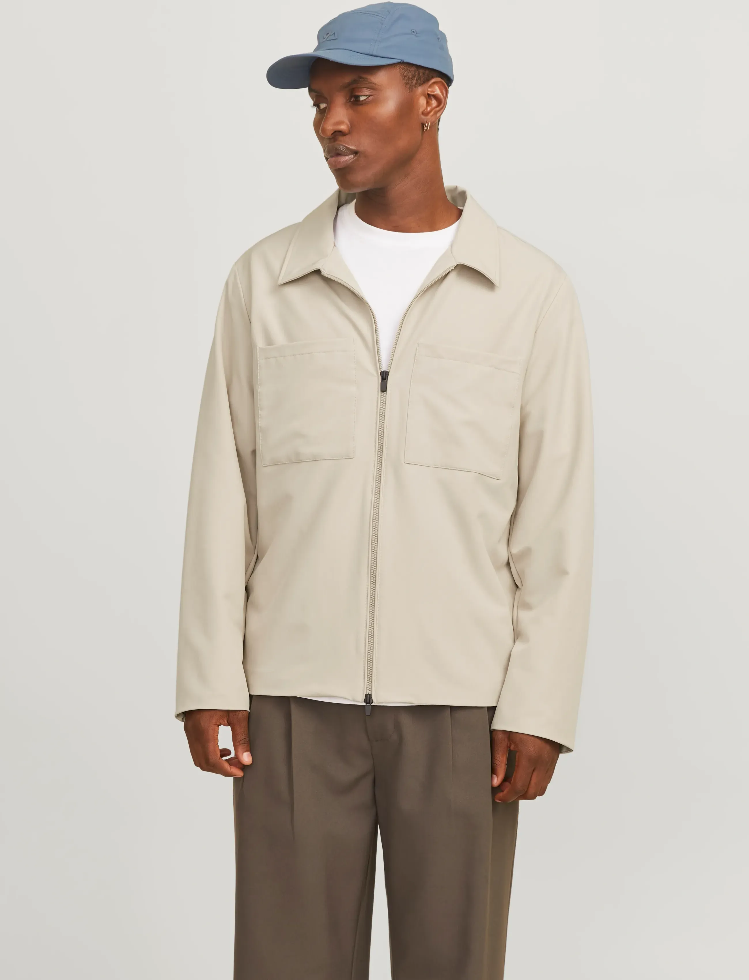 Jack & Jones Jjeperfect Shacket Sn, Mænd, Shacket, Beige, Str: M