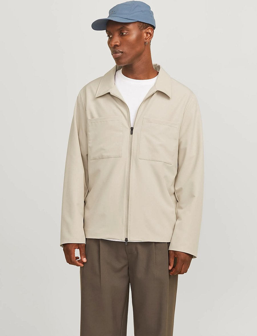 Jack & Jones - JJEPERFECT SHACKET SN - forårsjakker - moonbeam - 0