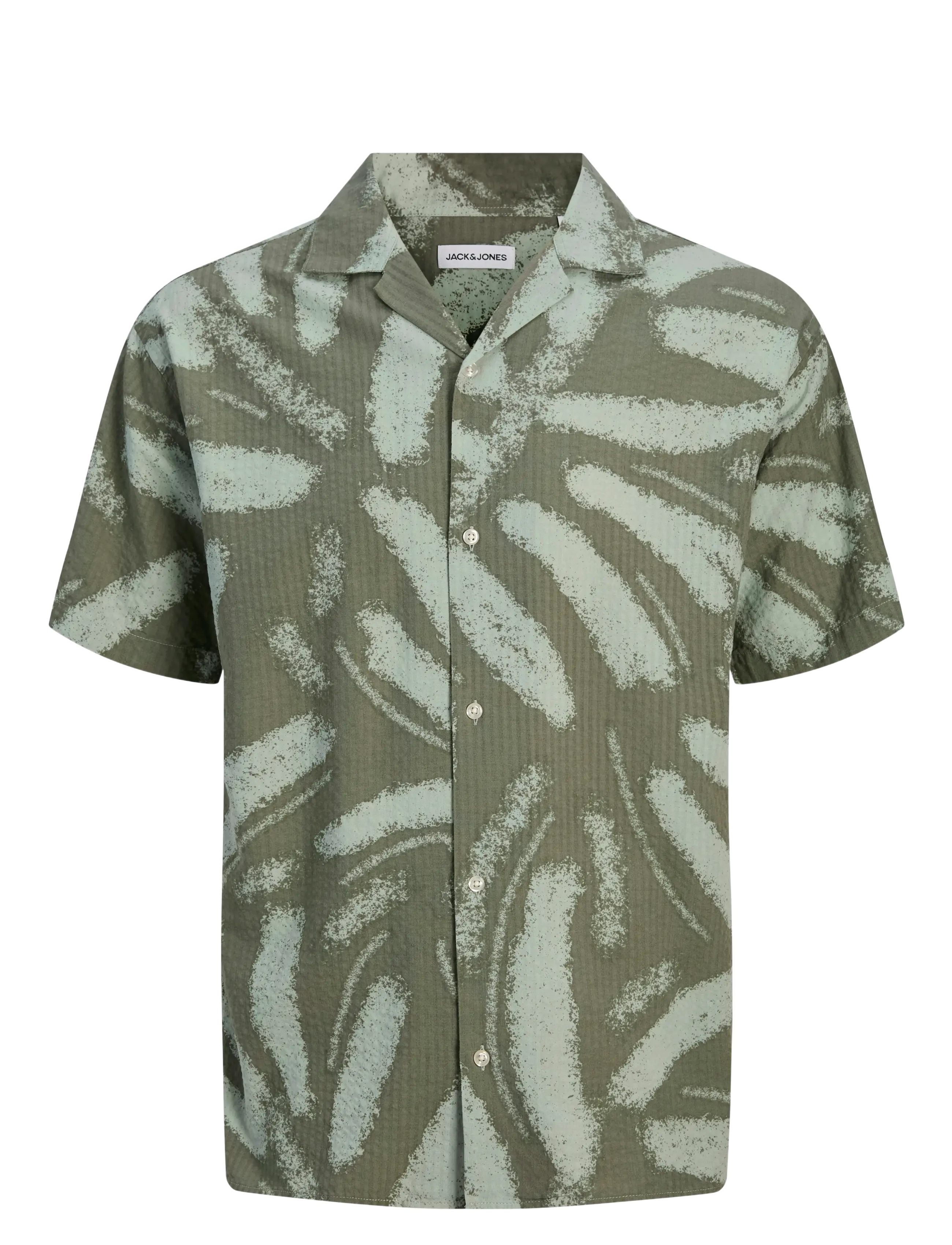 Jack & Jones JJALBERTO SEERSUCKER RESORT SHIIRT SS - Skjorter - AGAVE GREEN / green