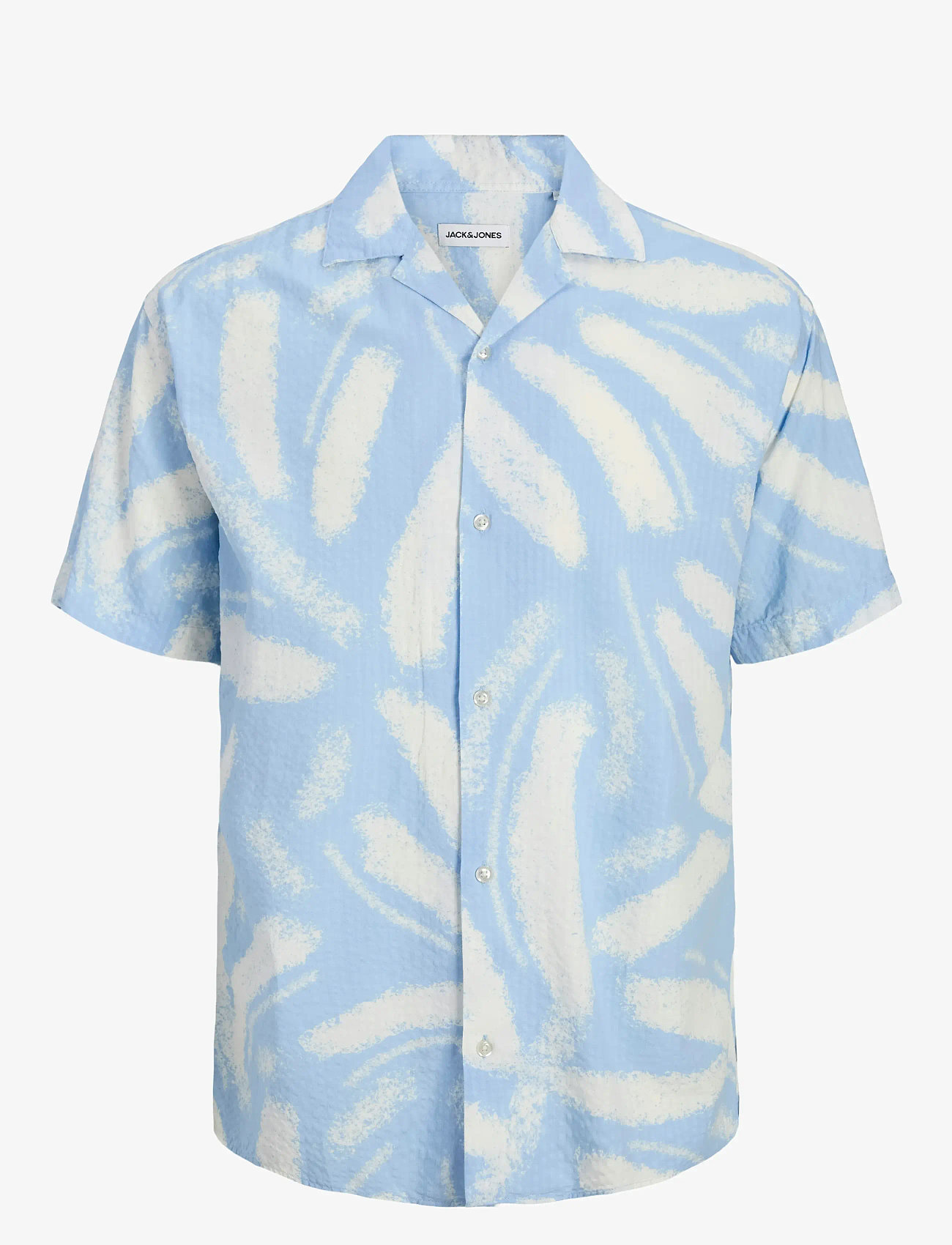 Jack & Jones - JJALBERTO SEERSUCKER RESORT SHIIRT SS - kurzarmhemden - chambray blue - 0