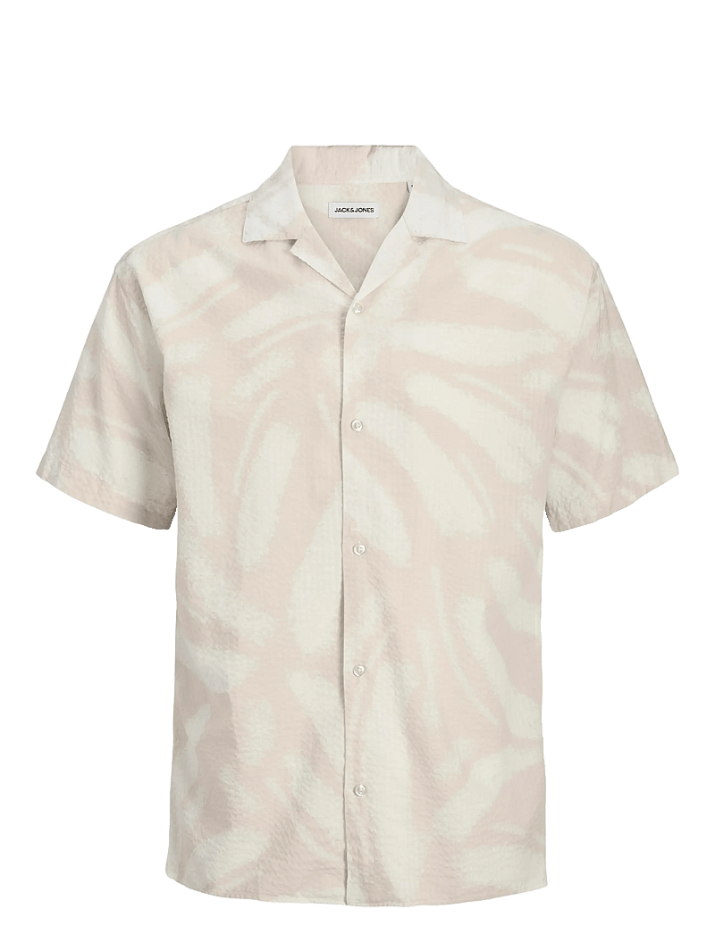Jack & Jones - JJALBERTO SEERSUCKER RESORT SHIIRT SS - kurzarmhemden - moonbeam - 0