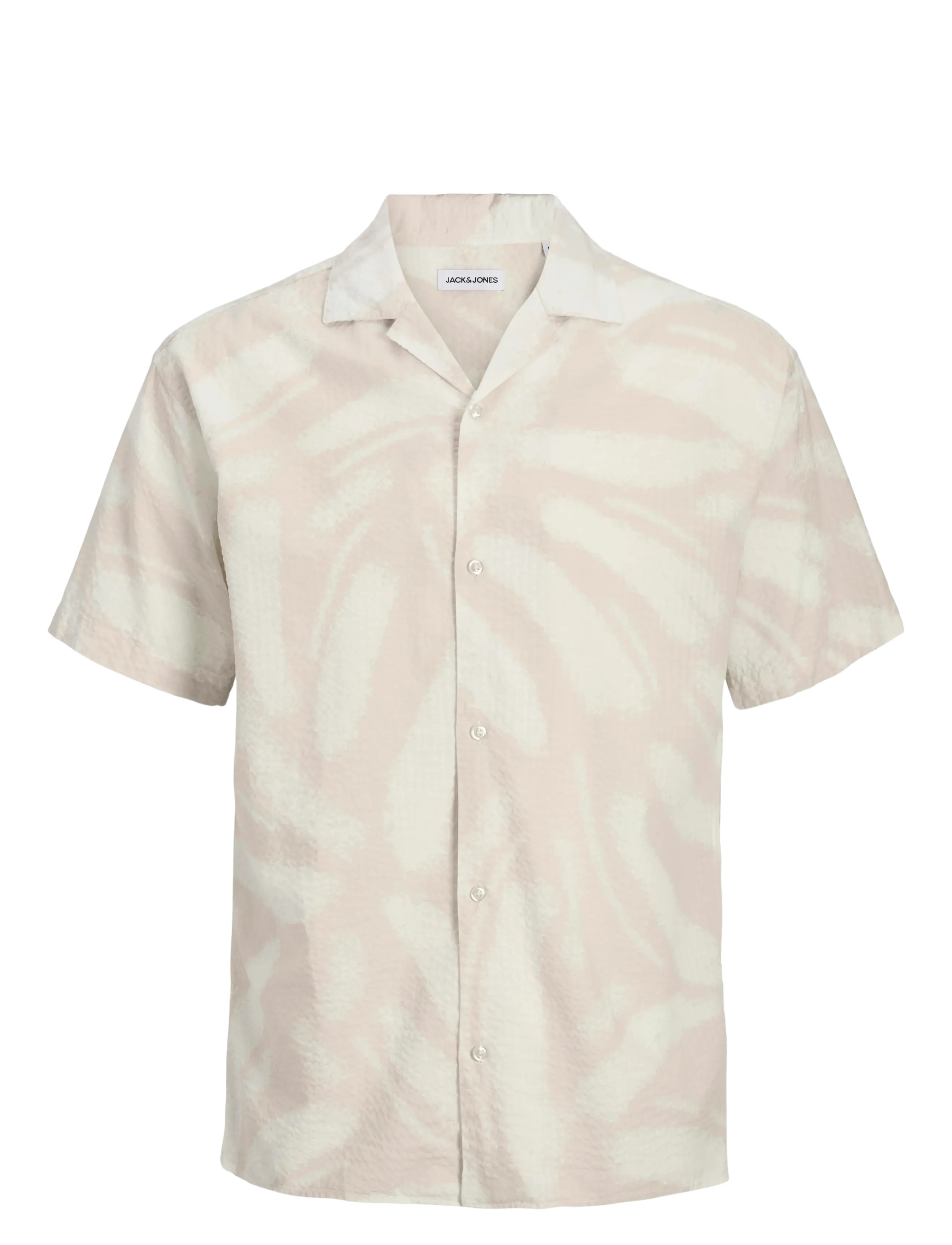 Jack & Jones JJALBERTO SEERSUCKER RESORT SHIIRT SS - Deals - MOONBEAM / beige