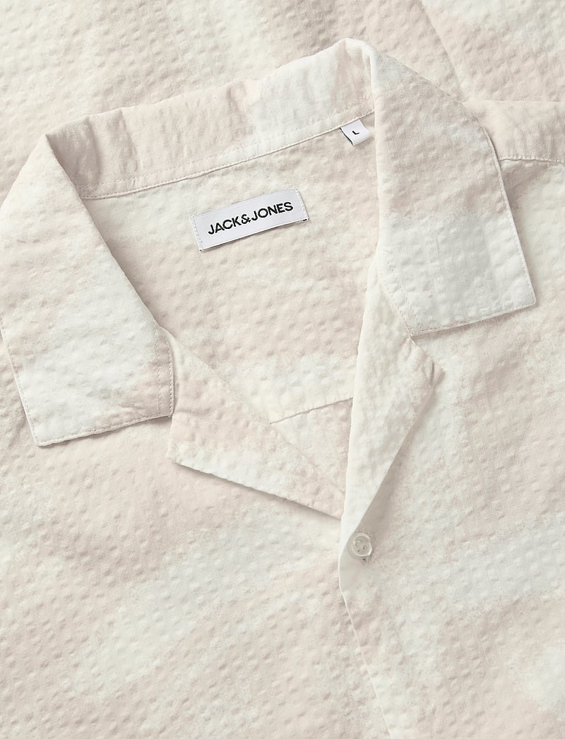 Jack & Jones - JJALBERTO SEERSUCKER RESORT SHIIRT SS - kurzarmhemden - moonbeam - 1