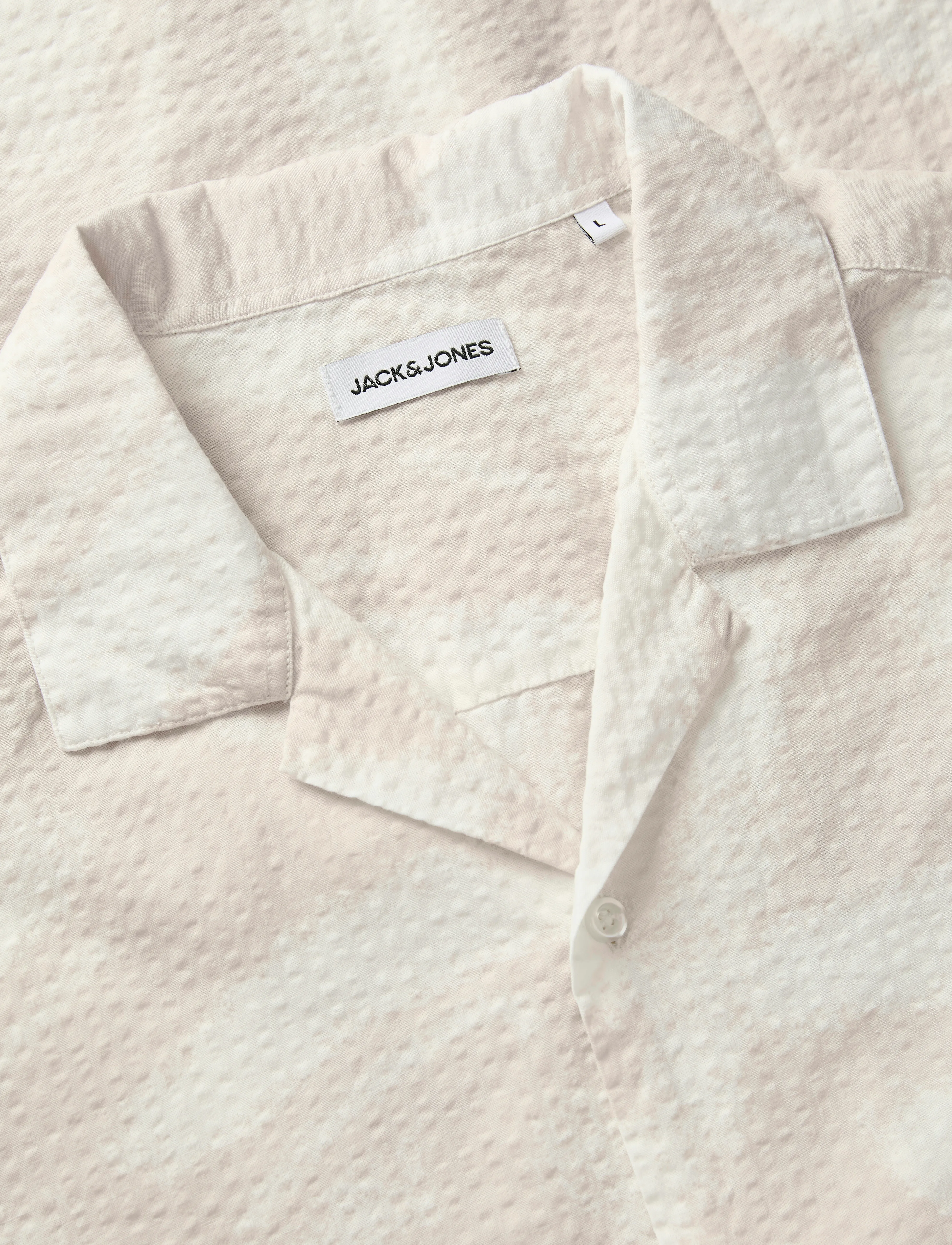 Jack & Jones - JJALBERTO SEERSUCKER RESORT SHIIRT SS - chemises à manches courtes - moonbeam - 1