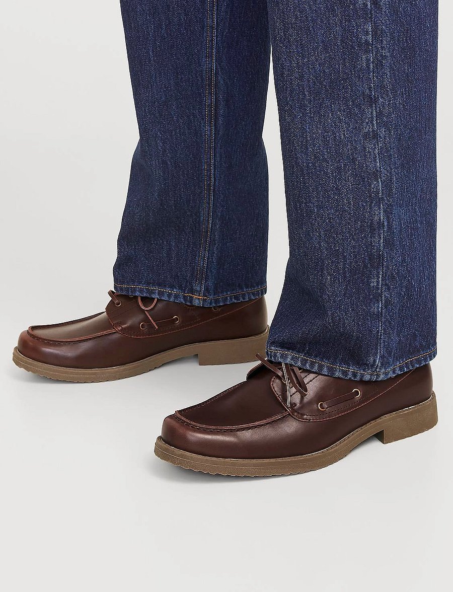 Jack & Jones - JFWDARTMOOR PU BOAT SHOE - brandy brown - 0