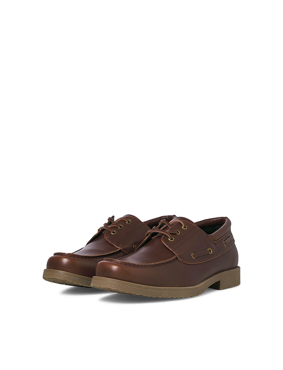 Jack & Jones - JFWDARTMOOR PU BOAT SHOE - brandy brown - 3