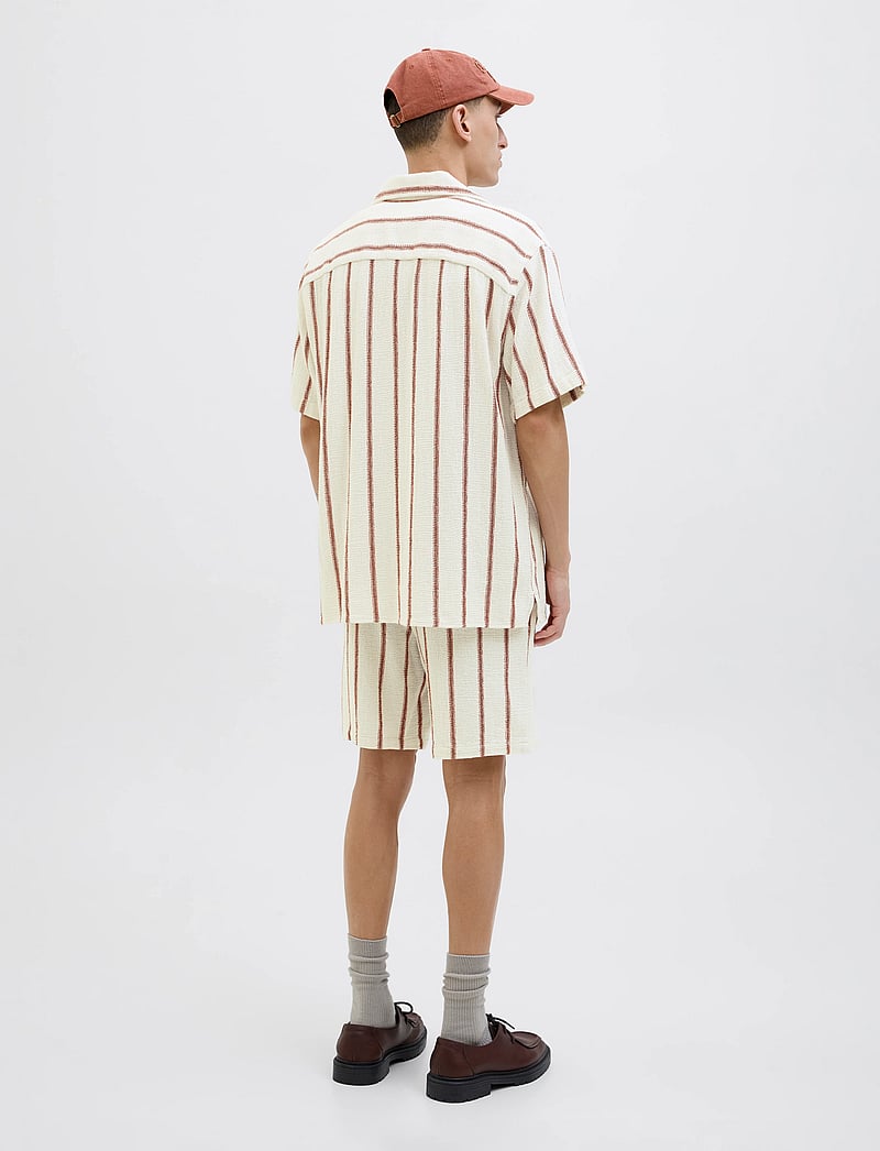 Jack & Jones - JJECOBA STRIPE RESORT SHIRT SS SN - kortærmede skjorter - arabian spice - 2