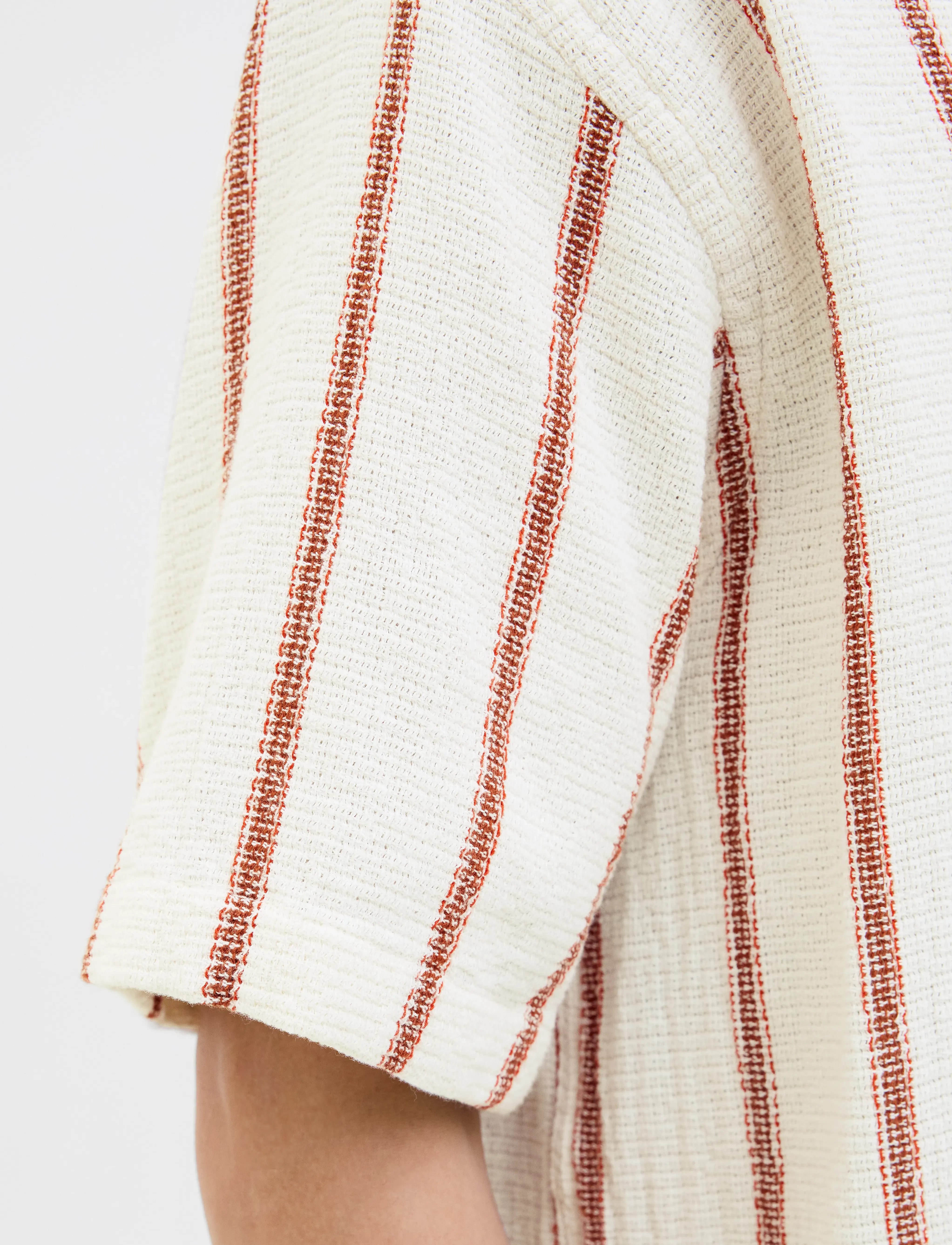 Jack & Jones - JJECOBA STRIPE RESORT SHIRT SS SN - kortærmede skjorter - arabian spice - 5