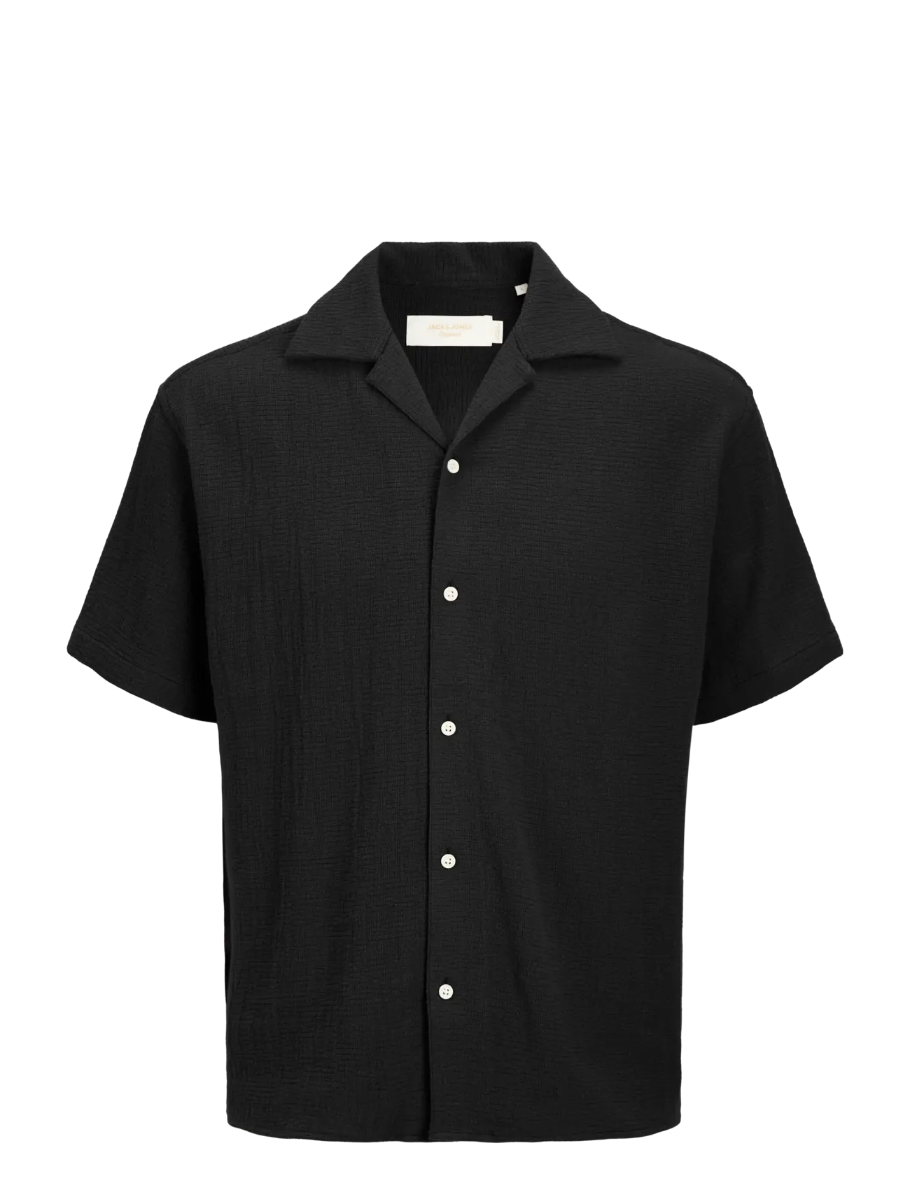 Jack & Jones JJECOBA STRIPE RESORT SHIRT SS SN - Jack & Jones - BLACK / black