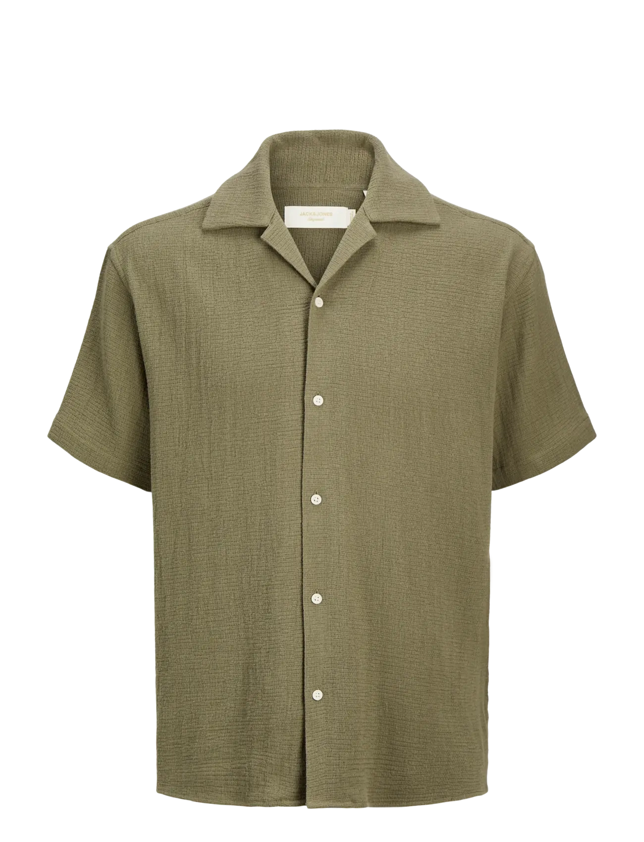 JACK & JONES Jorcoba Stripe Resort Shirt Ss Sn Khaki - XL - Herren