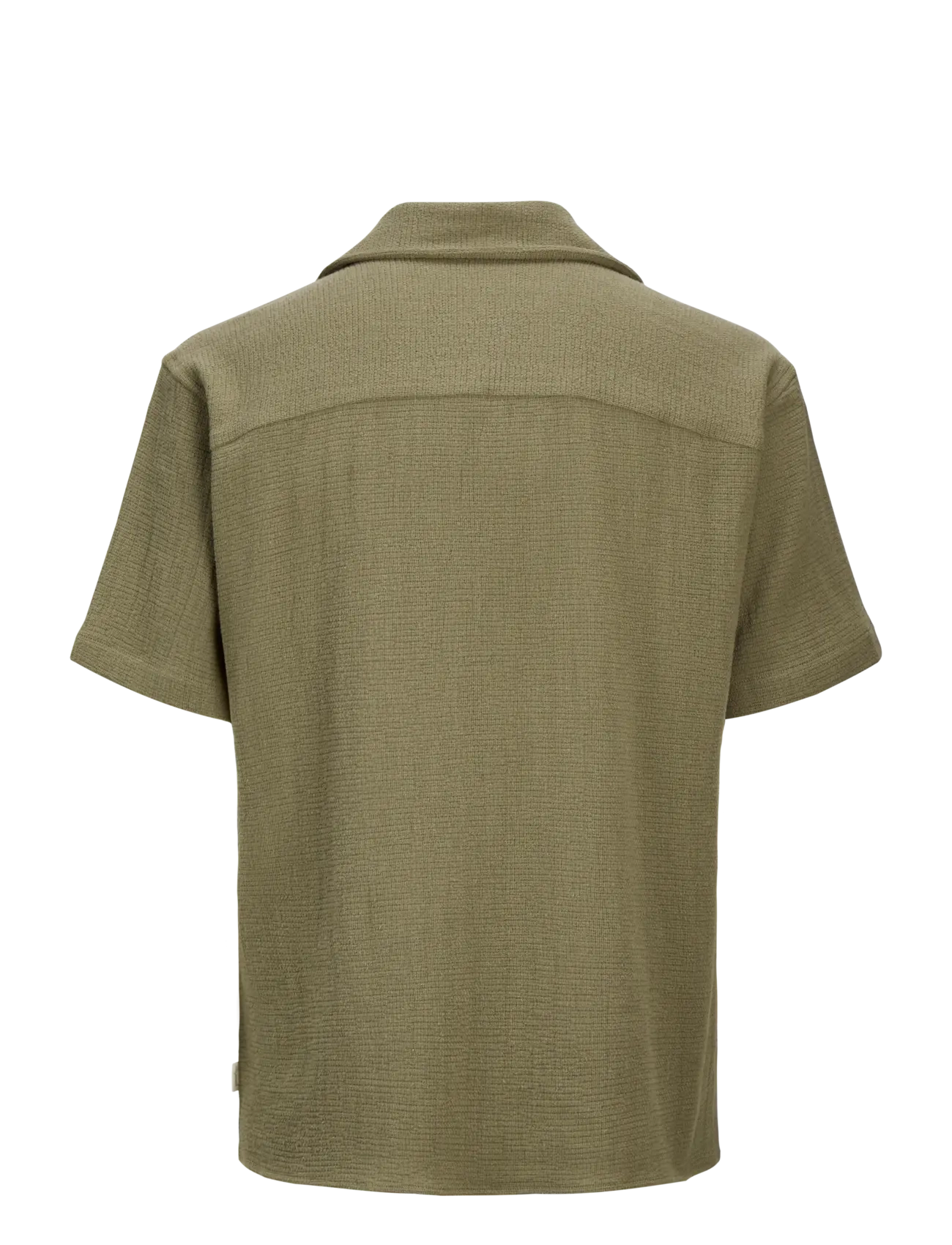 Jack & Jones - JJECOBA STRIPE RESORT SHIRT SS SN - kortærmede skjorter - dusty green - 1