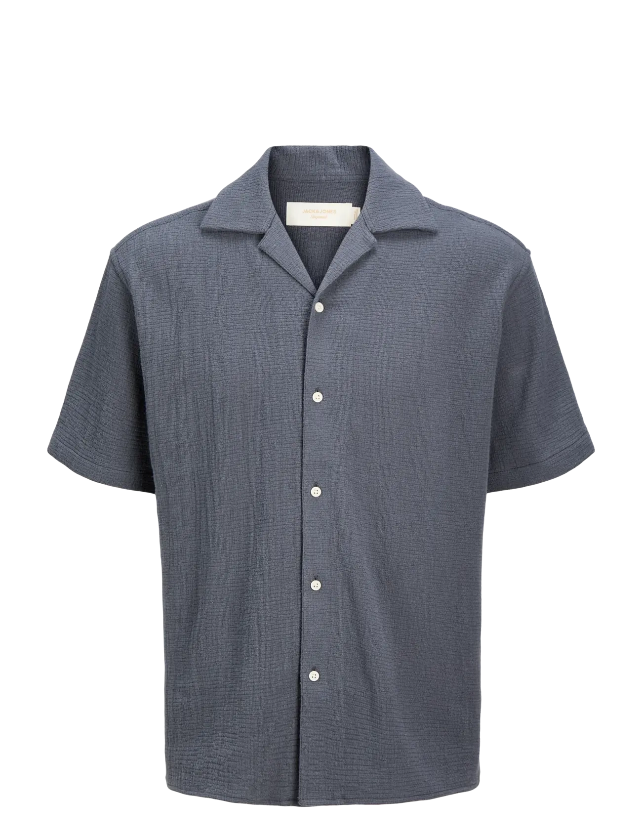 Jack & Jones JORCOBA STRIPE RESORT SHIRT SS SN - Skjortor - ODYSSEY GRAY / blue