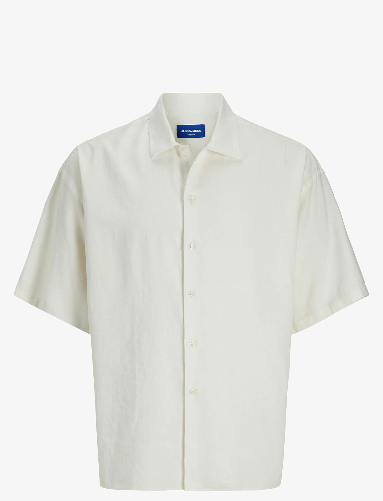 Jack & Jones - JORPAROS OVERSIZED SHIRT SS - leinenhemden - antique white - 0