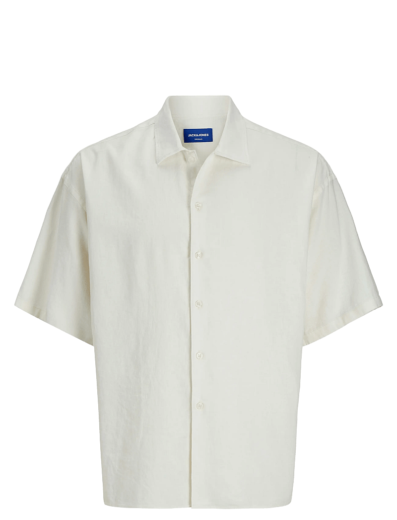 Jack & Jones - JORPAROS OVERSIZED SHIRT SS - leinenhemden - antique white - 0