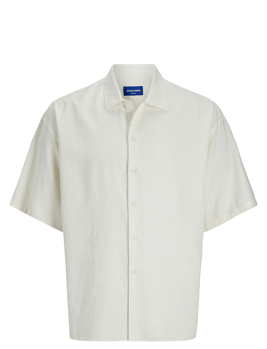 Jack & Jones - JORPAROS OVERSIZED SHIRT SS - chemises de lin - antique white - 0