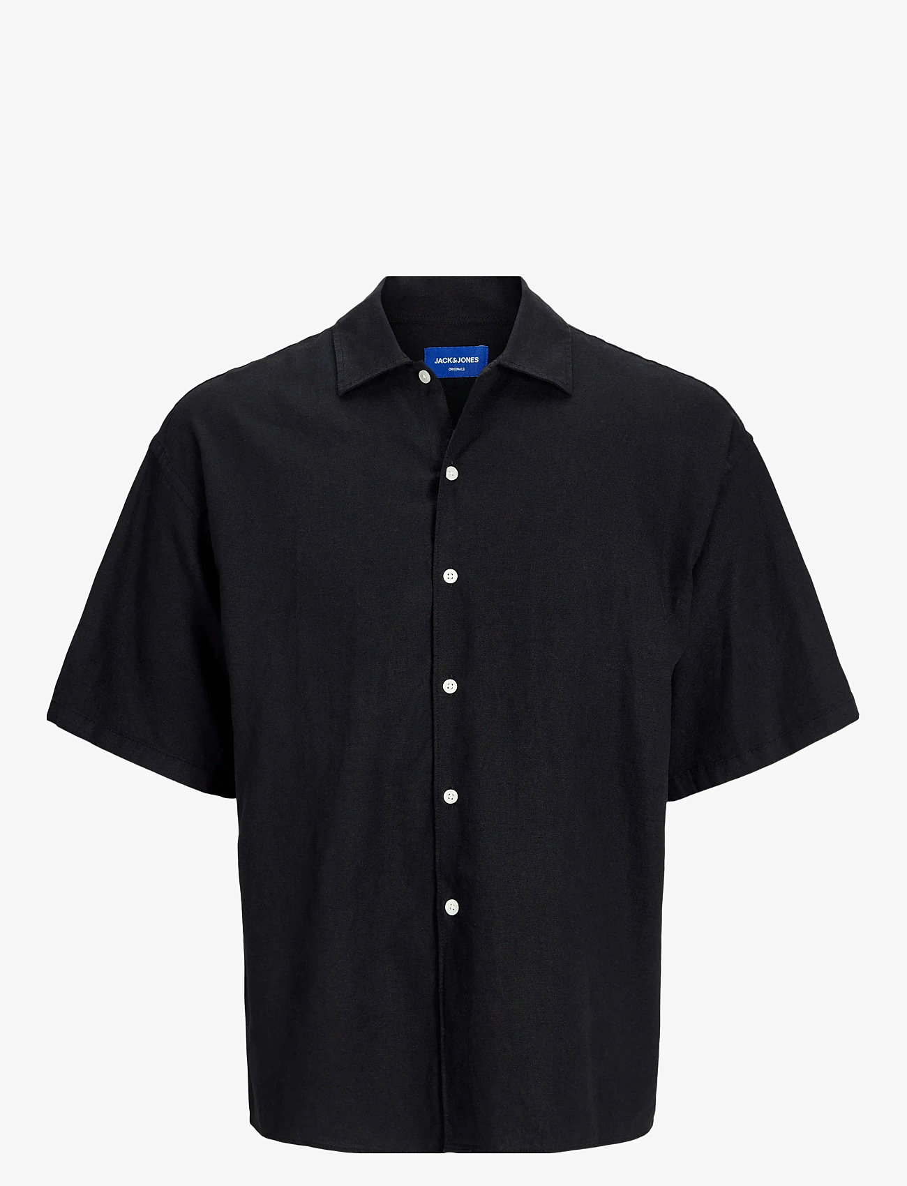 Jack & Jones - JORPAROS OVERSIZED SHIRT SS - leinenhemden - black - 0