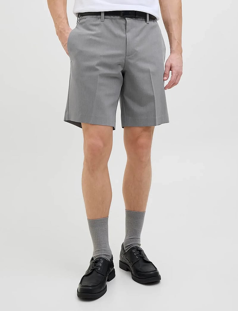 Jack & Jones - JPSTACE LEO CHINO SHORTS SRT SN - chinos shorts - grey melange - 0