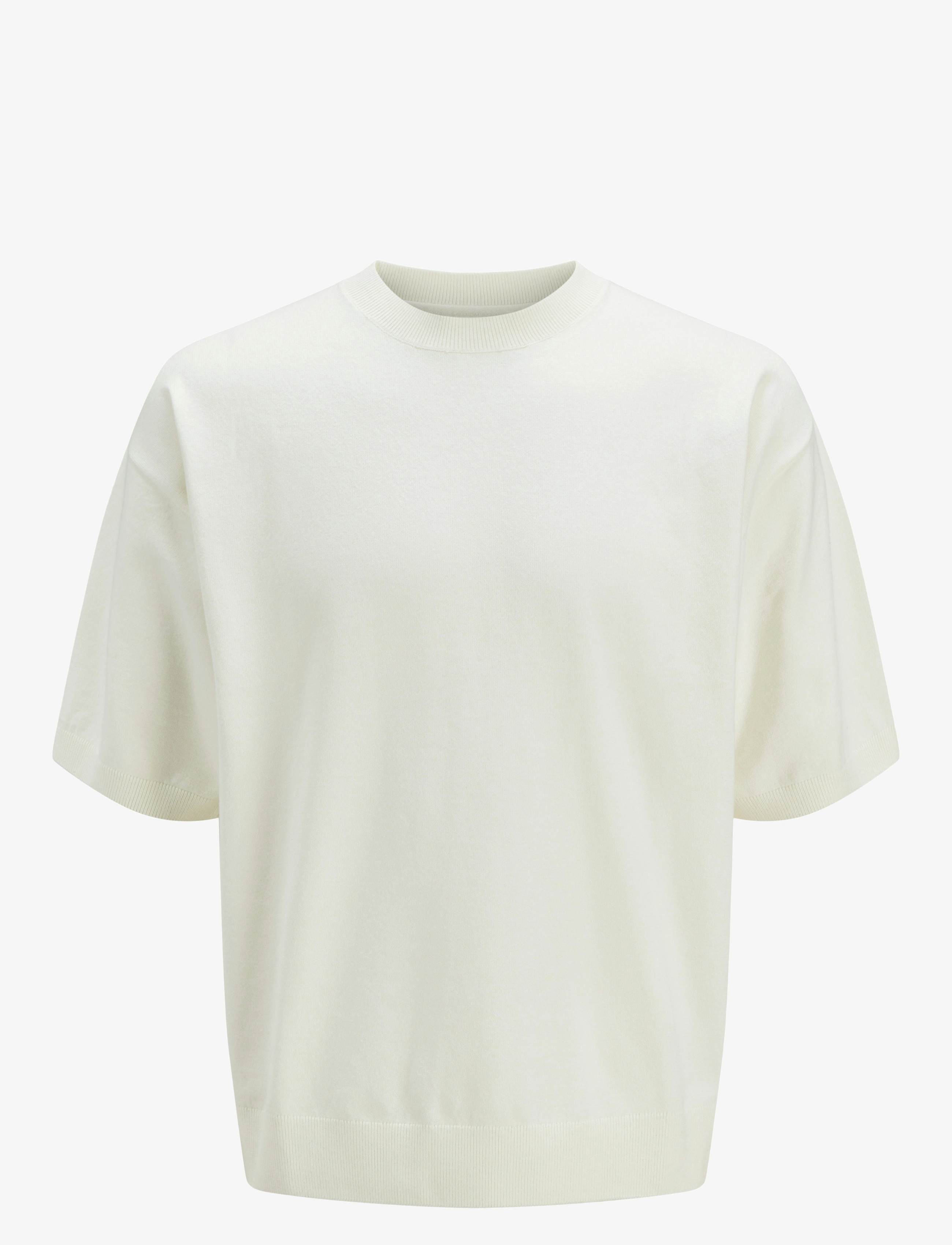Jack & Jones JPRBLABRADFORT KNIT CREW NECK SS SN - Pyöreäaukkoiset - CLOUD DANCER / white