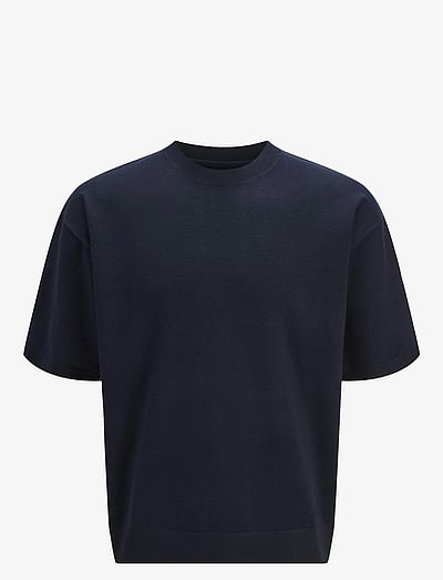 Jack & Jones JPRBLABRADFORT KNIT CREW NECK SS SN - Round Necks - NIGHT SKY / navy