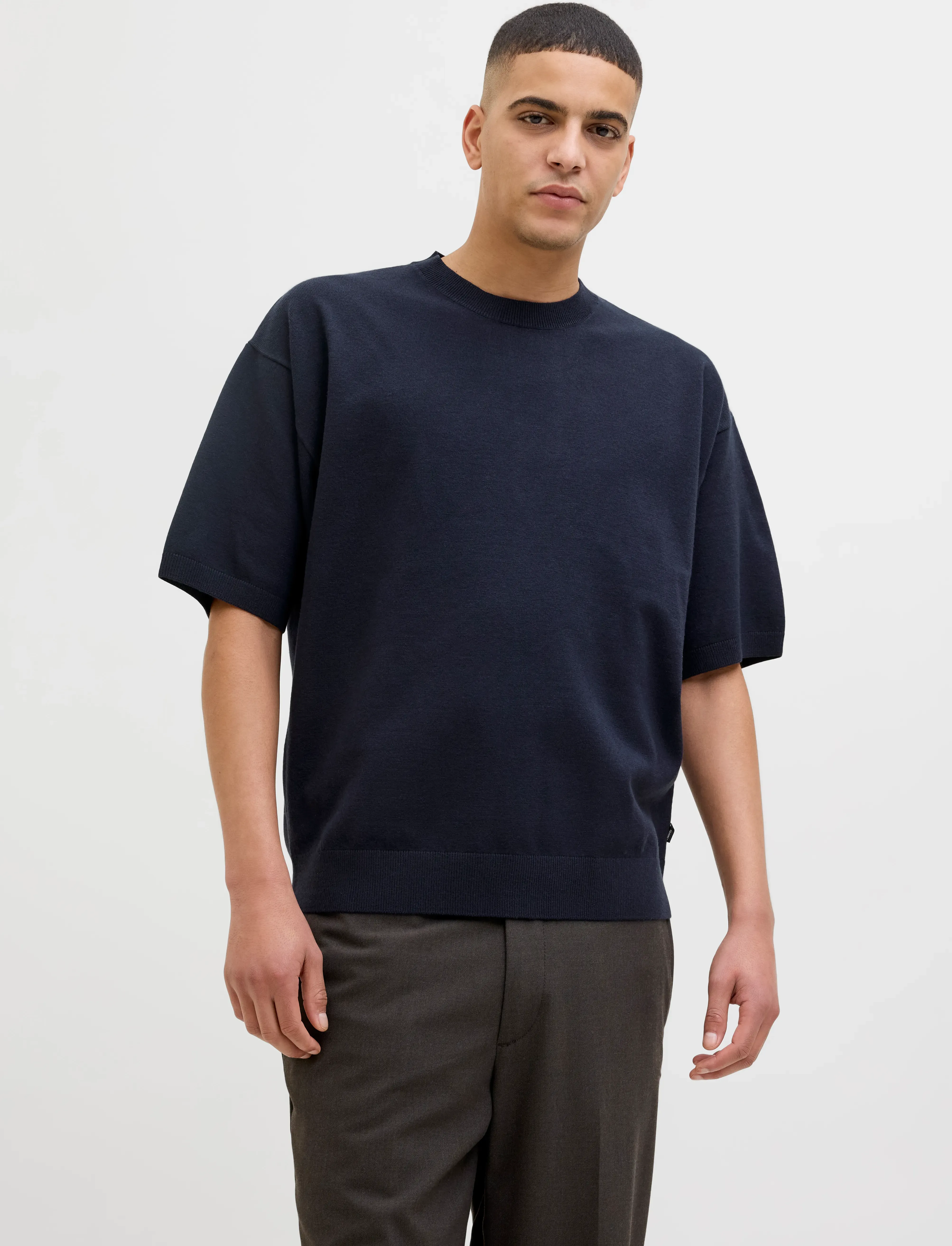 Jack & Jones JPRBLABRADFORT KNIT CREW NECK SS SN - Kleidung - NIGHT SKY / navy
