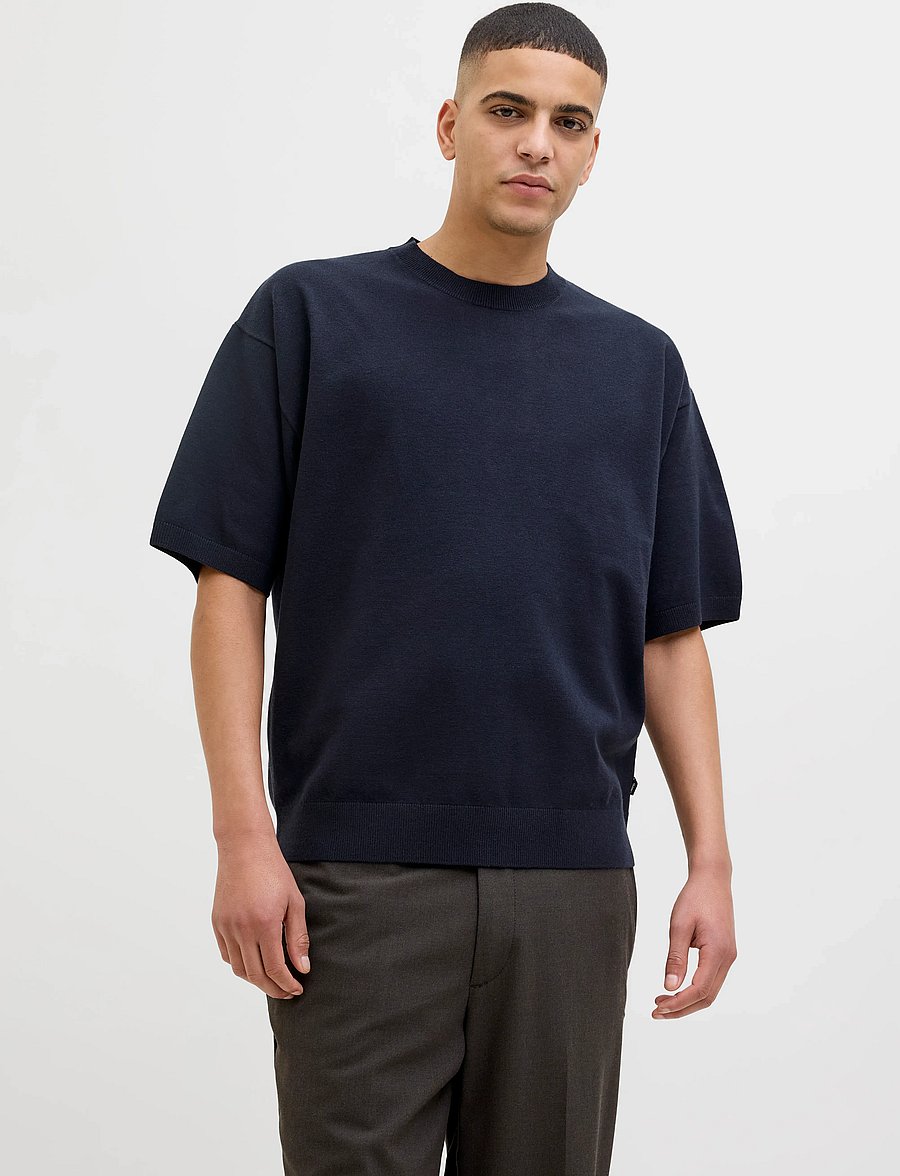 Jack & Jones - JPRBLABRADFORT KNIT CREW NECK SS SN - rund hals - night sky - 0