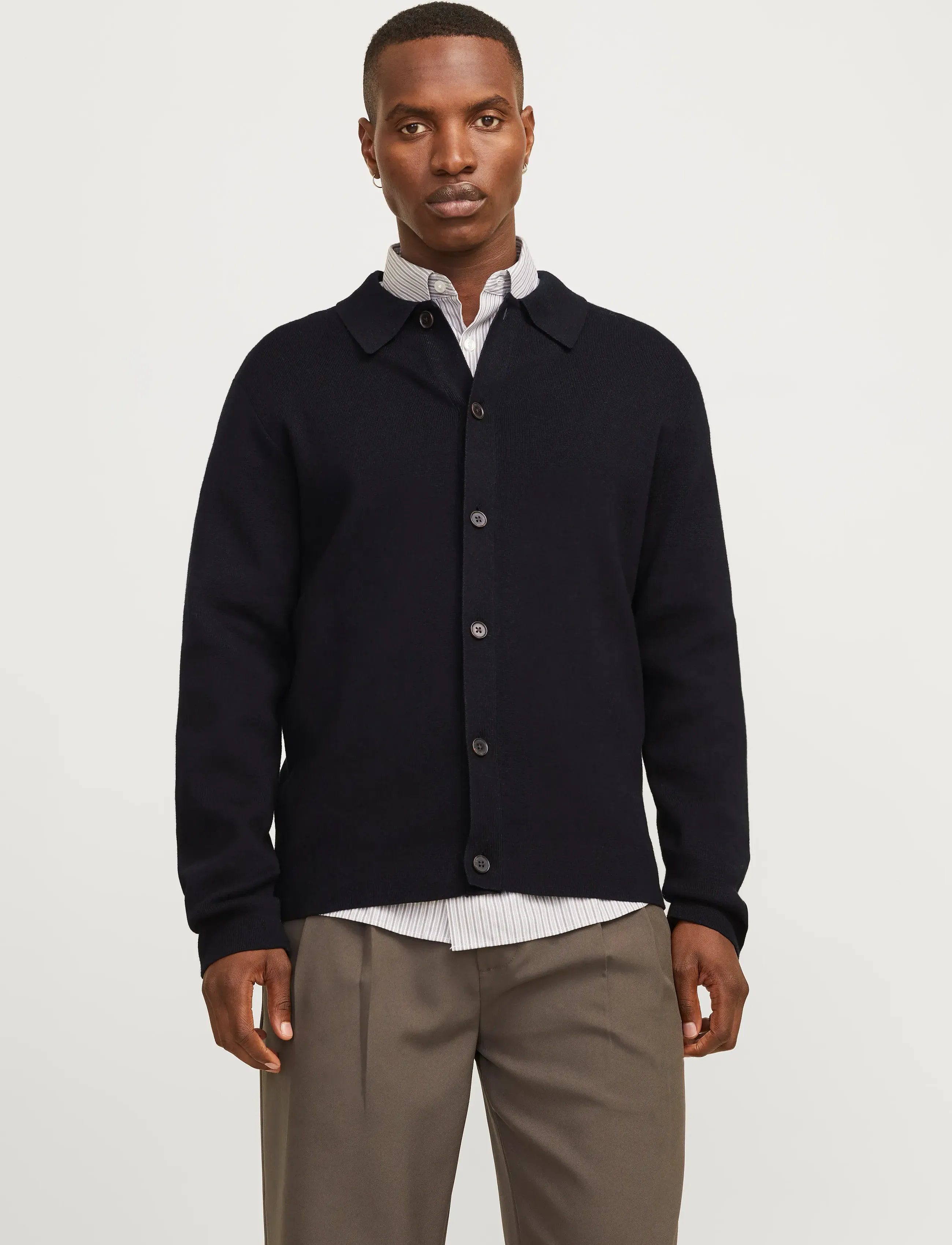 Jack & Jones Jprblamilano Spring Knit Cardigan, S, Knitwear, Schwarz - Cardigans, Männerswear